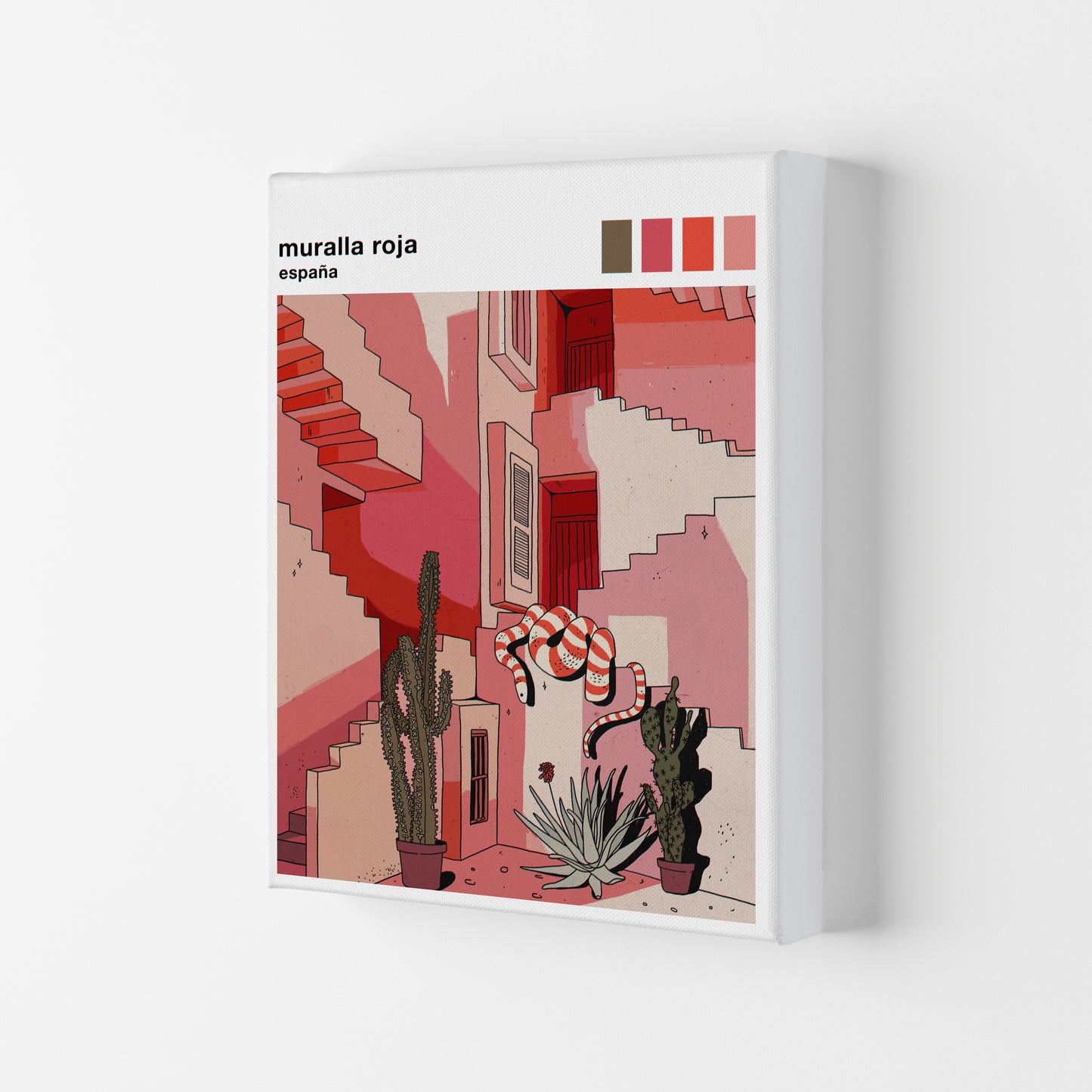 Muralla Roja Art Print by Lucy Michelle Canvas