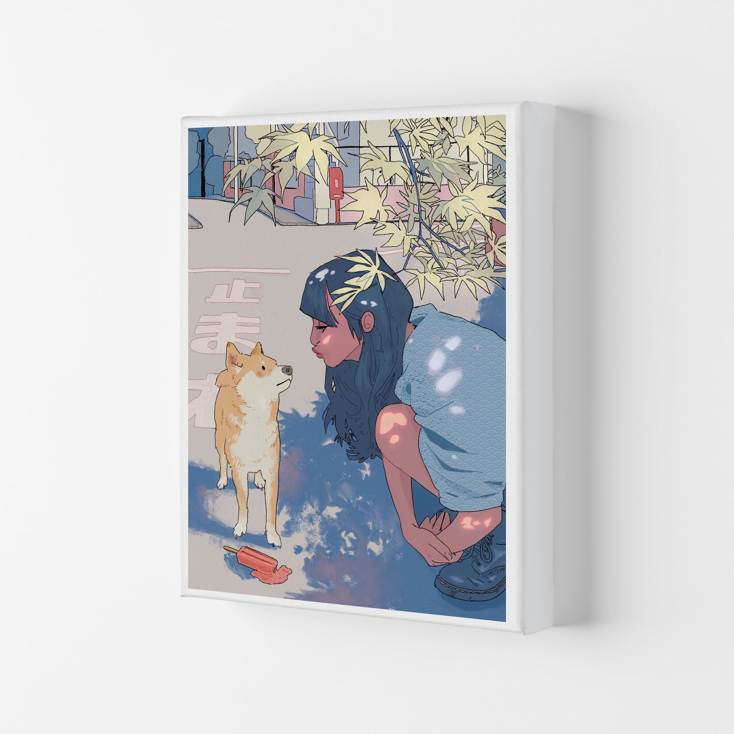 Shiba Art Print by Lucy Michelle Canvas