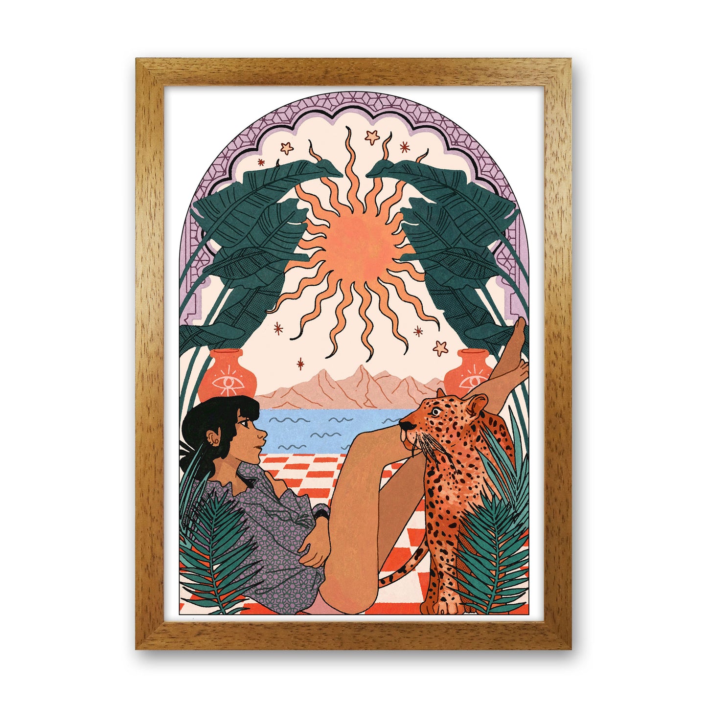Jaguar Art Print by Lucy Michelle Oak Grain