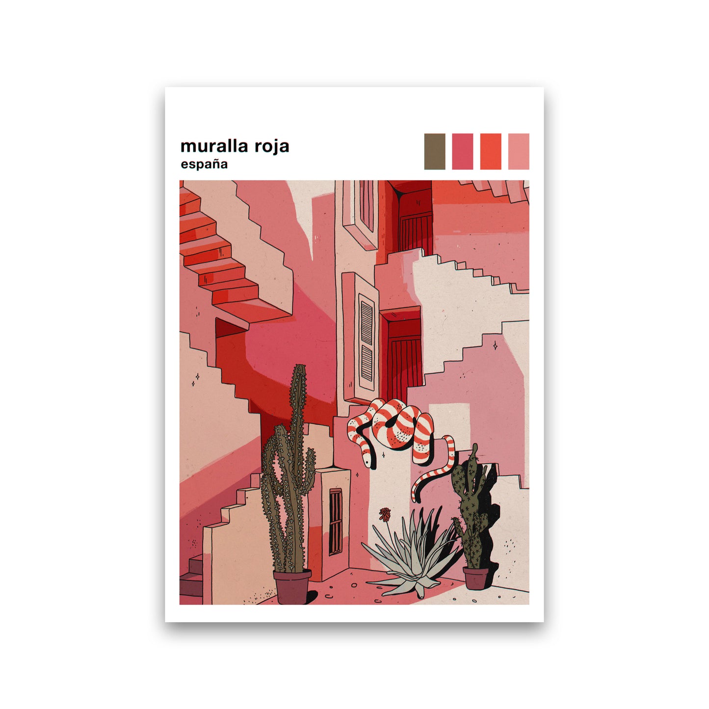 Muralla Roja Art Print by Lucy Michelle Print Only