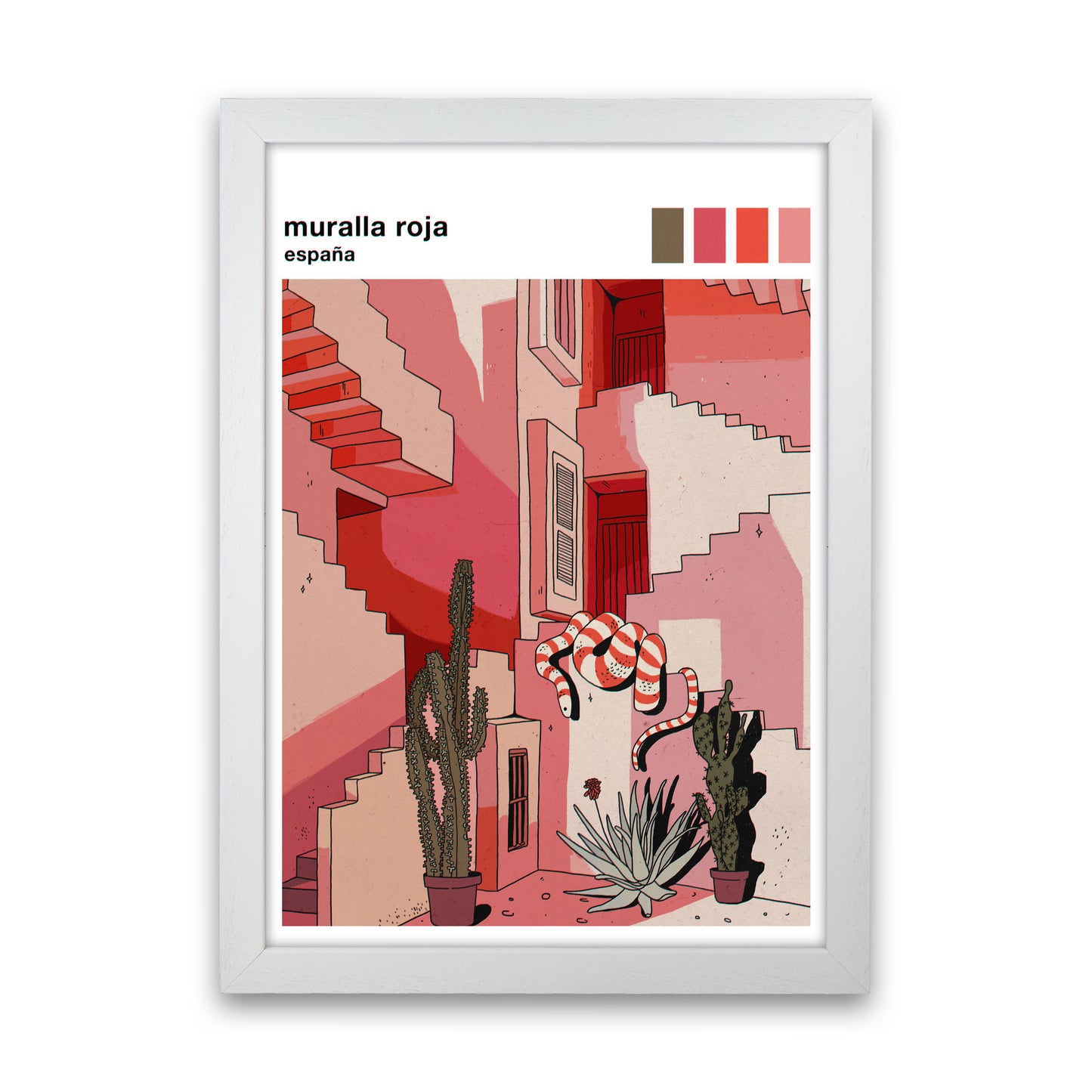 Muralla Roja Art Print by Lucy Michelle White Grain