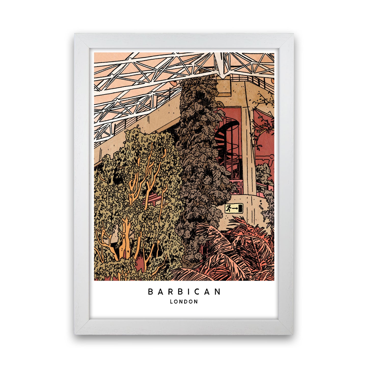 Barbican Art Print by Lucy Michelle White Grain