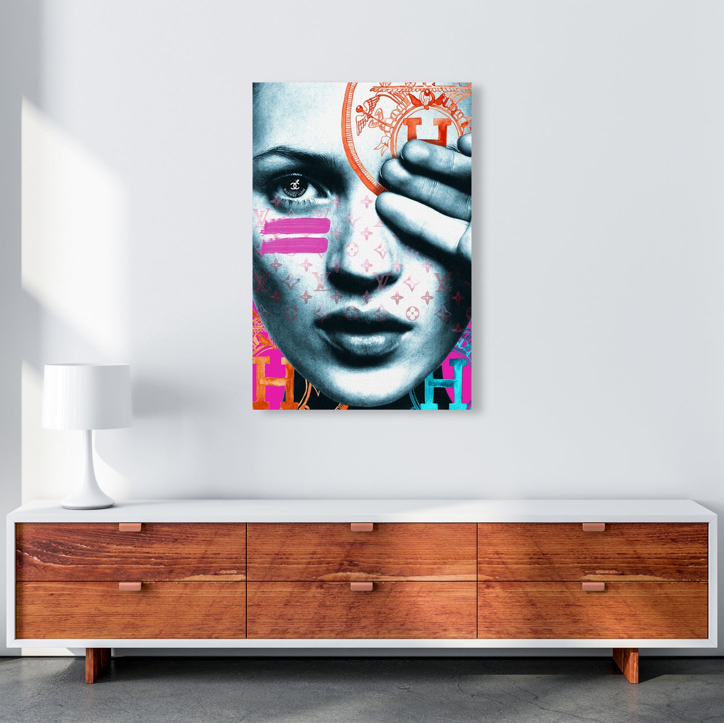 Runway Rebel Modern Fashion Print A1 Canvas
