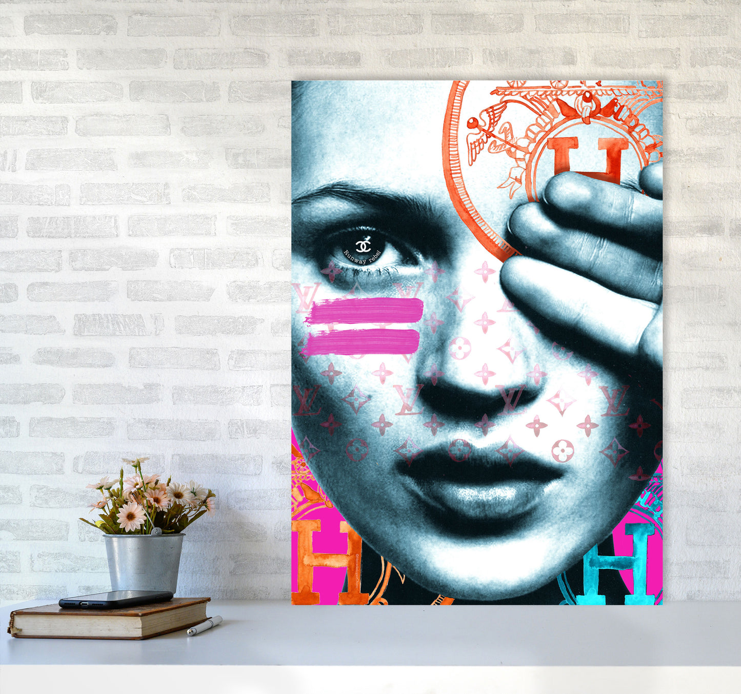 Runway Rebel Modern Fashion Print A1 Black Frame