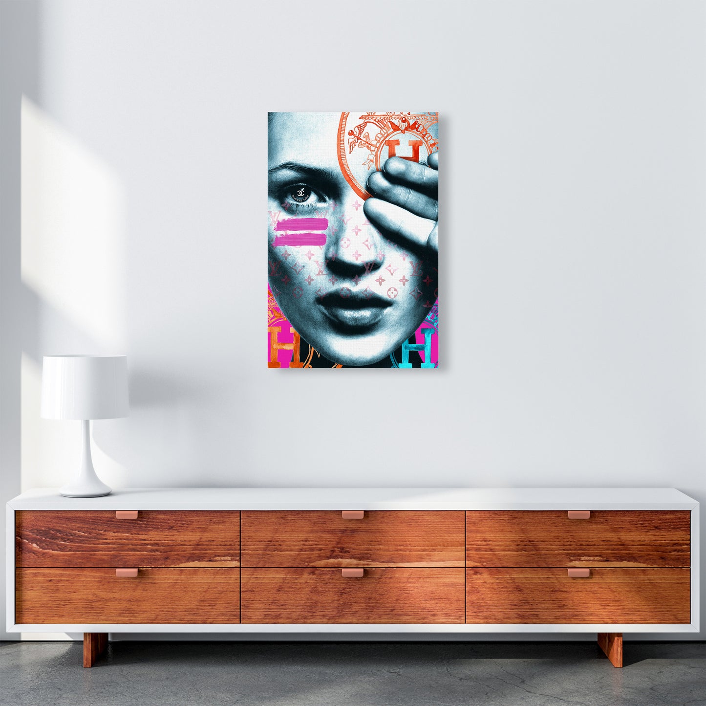 Runway Rebel Modern Fashion Print A2 Canvas