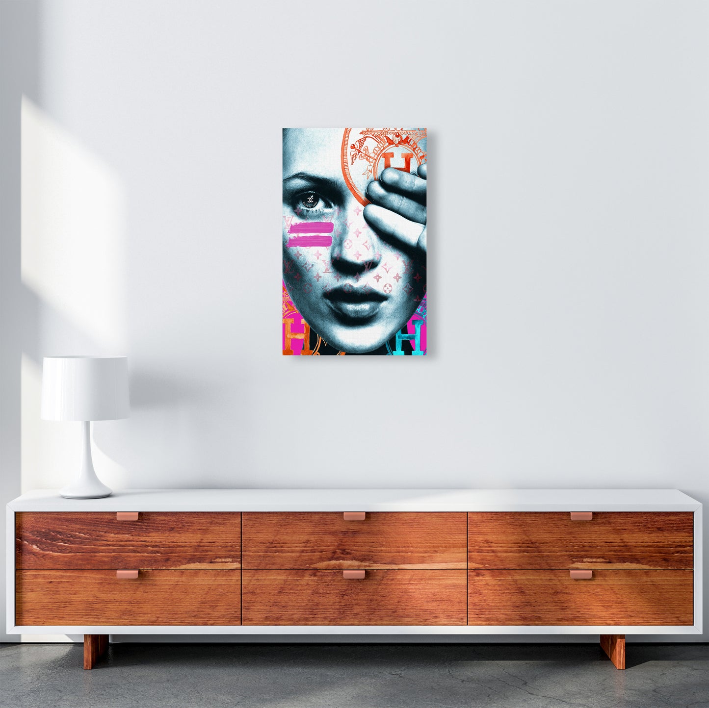 Runway Rebel Modern Fashion Print A3 Canvas