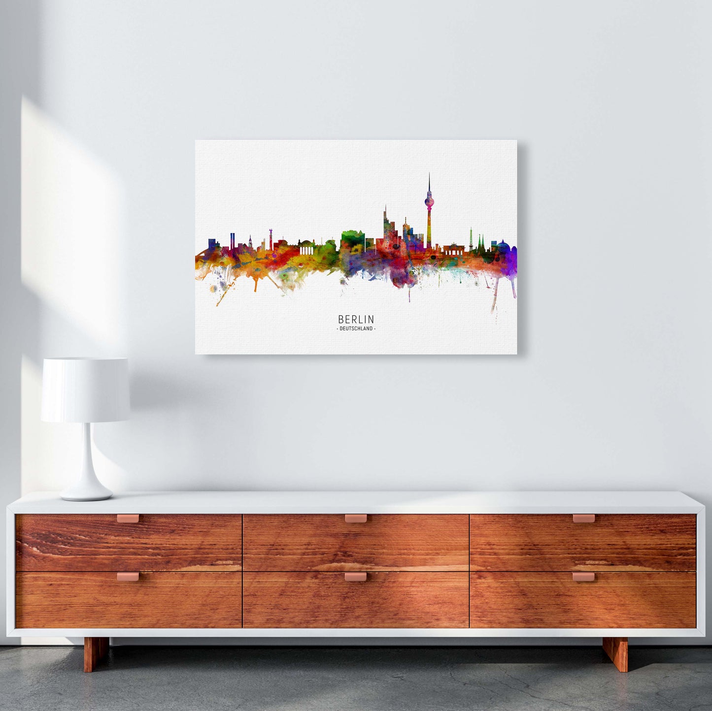 Berlin Deutschland Skyline Art Print by Michael Tompsett A1 Canvas