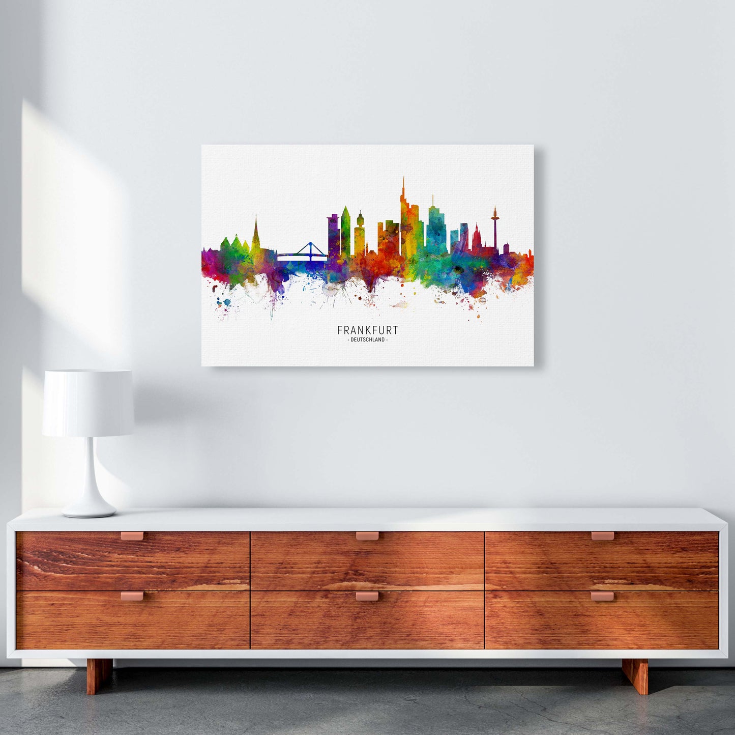 Frankfurt Deutschland Skyline Art Print by Michael Tompsett A1 Canvas