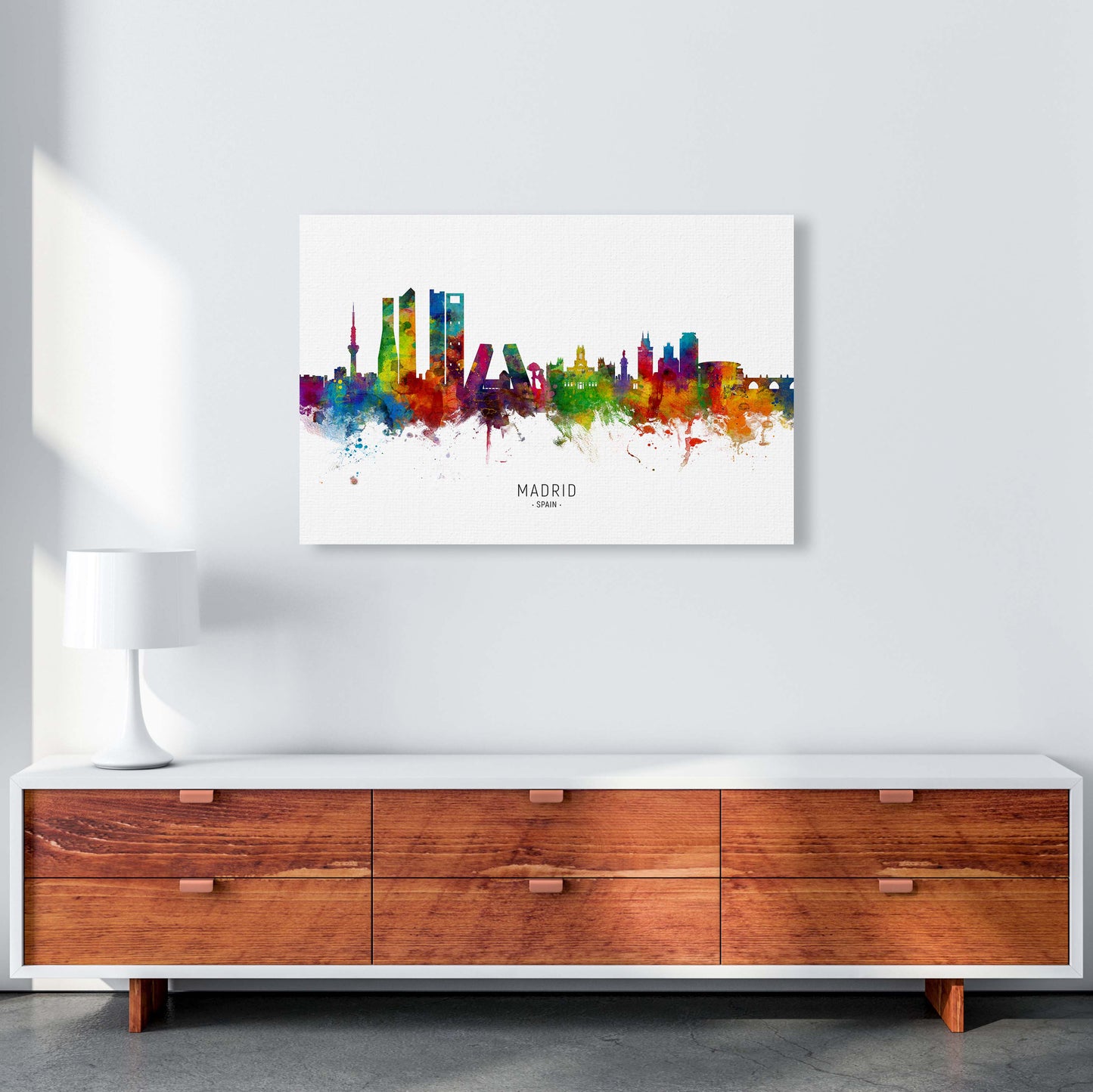 Madrid Spain Skyline Art Print by Michael Tompsett A1 Canvas