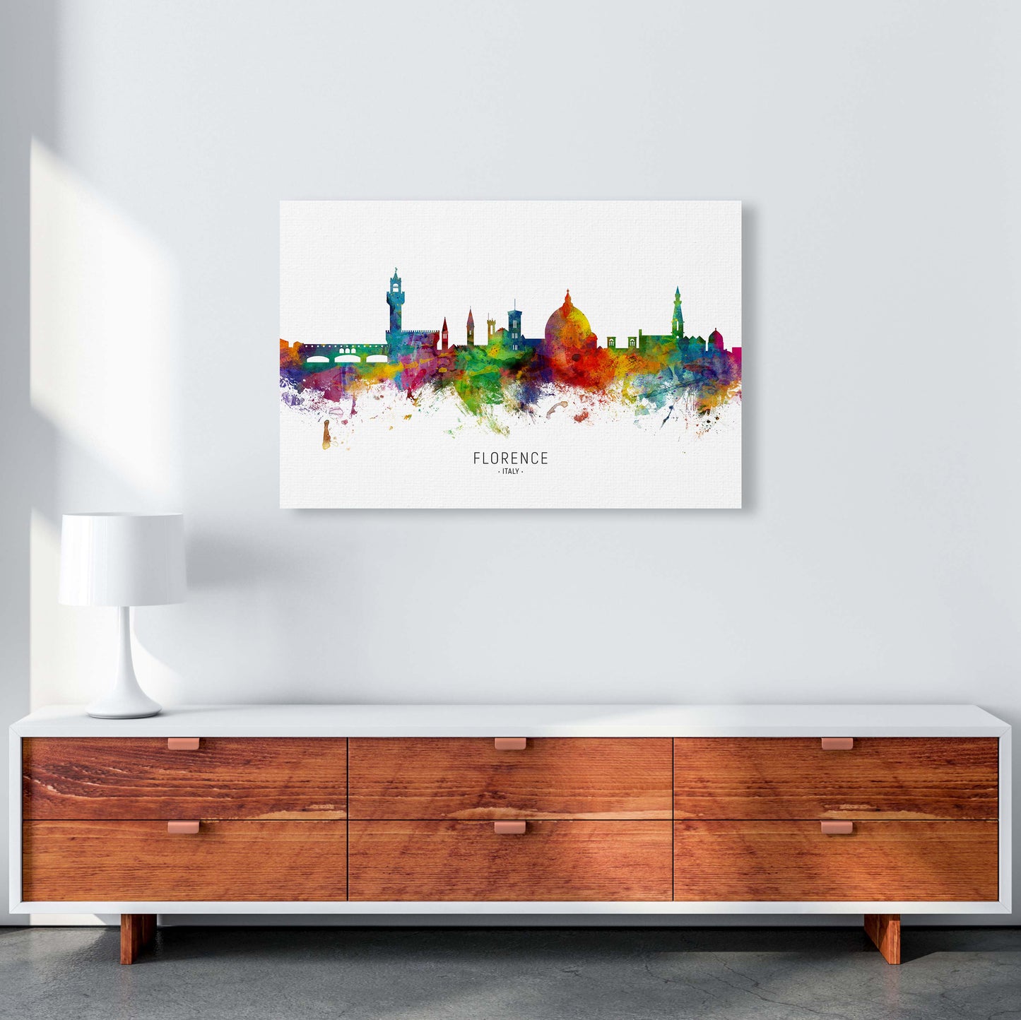 Florence Italy Skyline Art Print by Michael Tompsett A1 Canvas