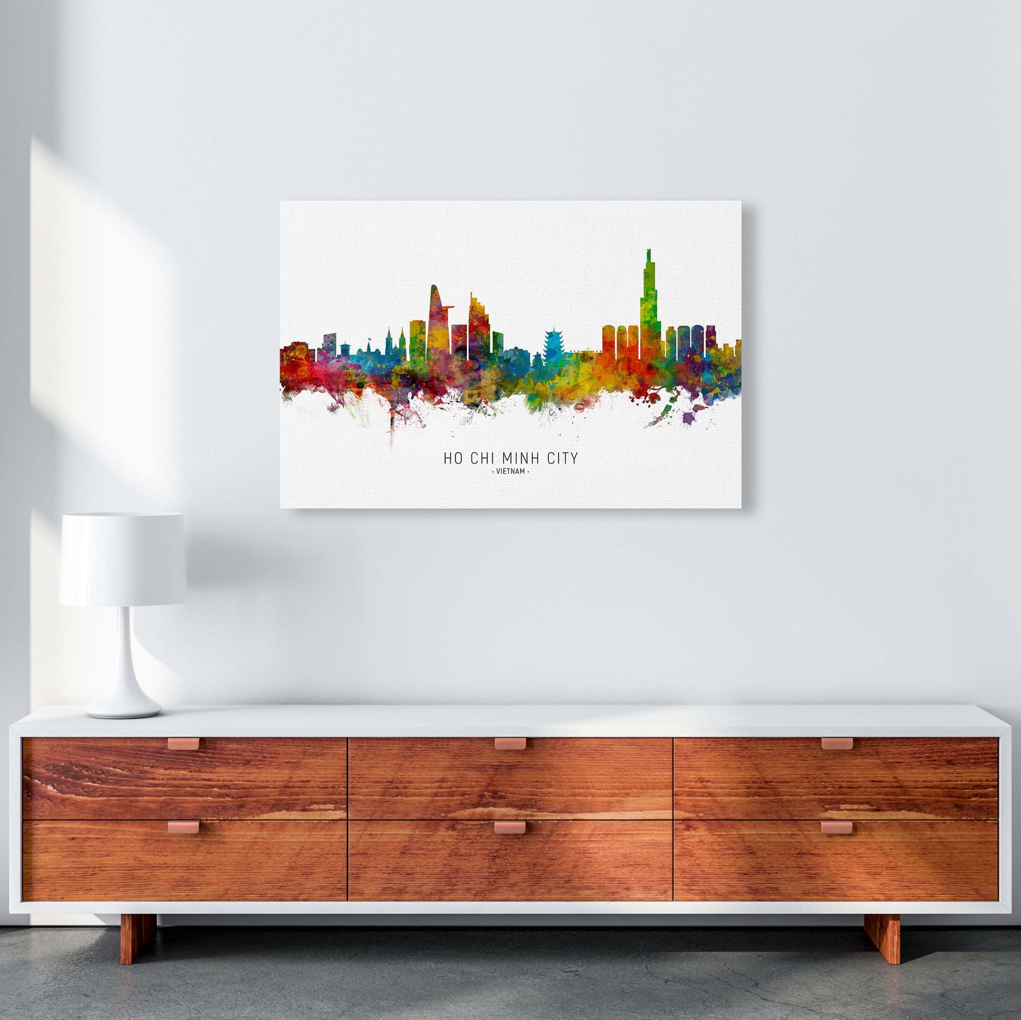 Ho Chi Minh City Vietnam Skyline Print by Michael Tompsett A1 Canvas