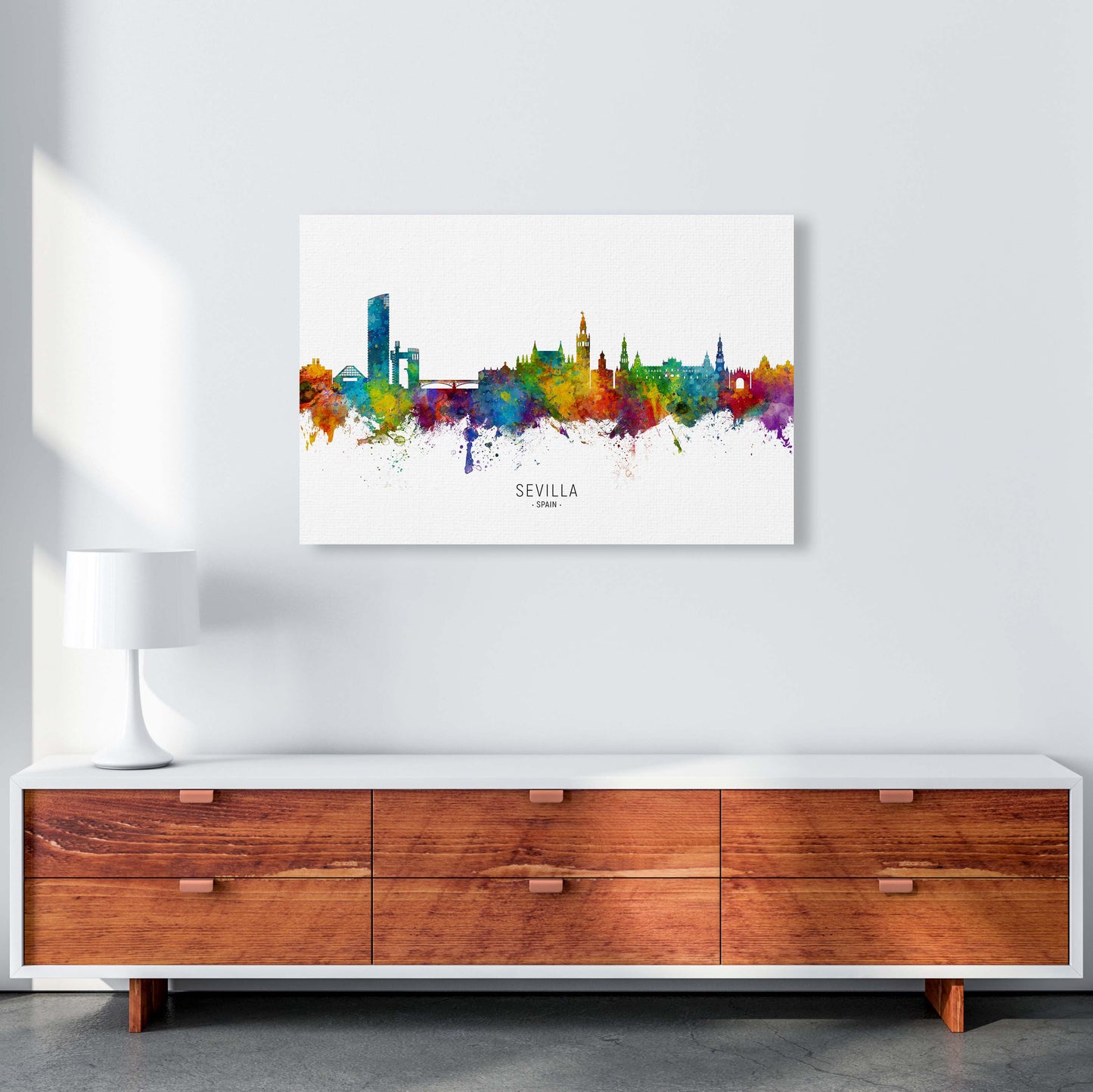 Sevilla Spain Skyline Art Print by Michael Tompsett A1 Canvas