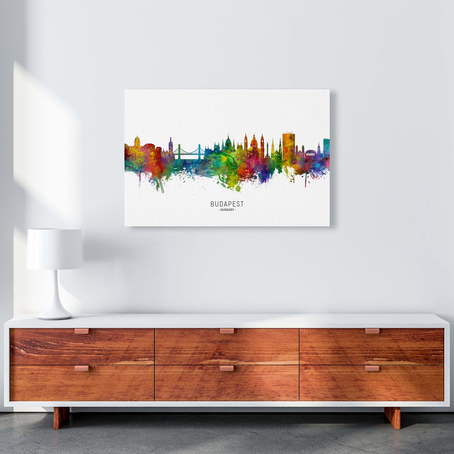 Budapest Hungary Skyline Art Print by Michael Tompsett A1 Canvas