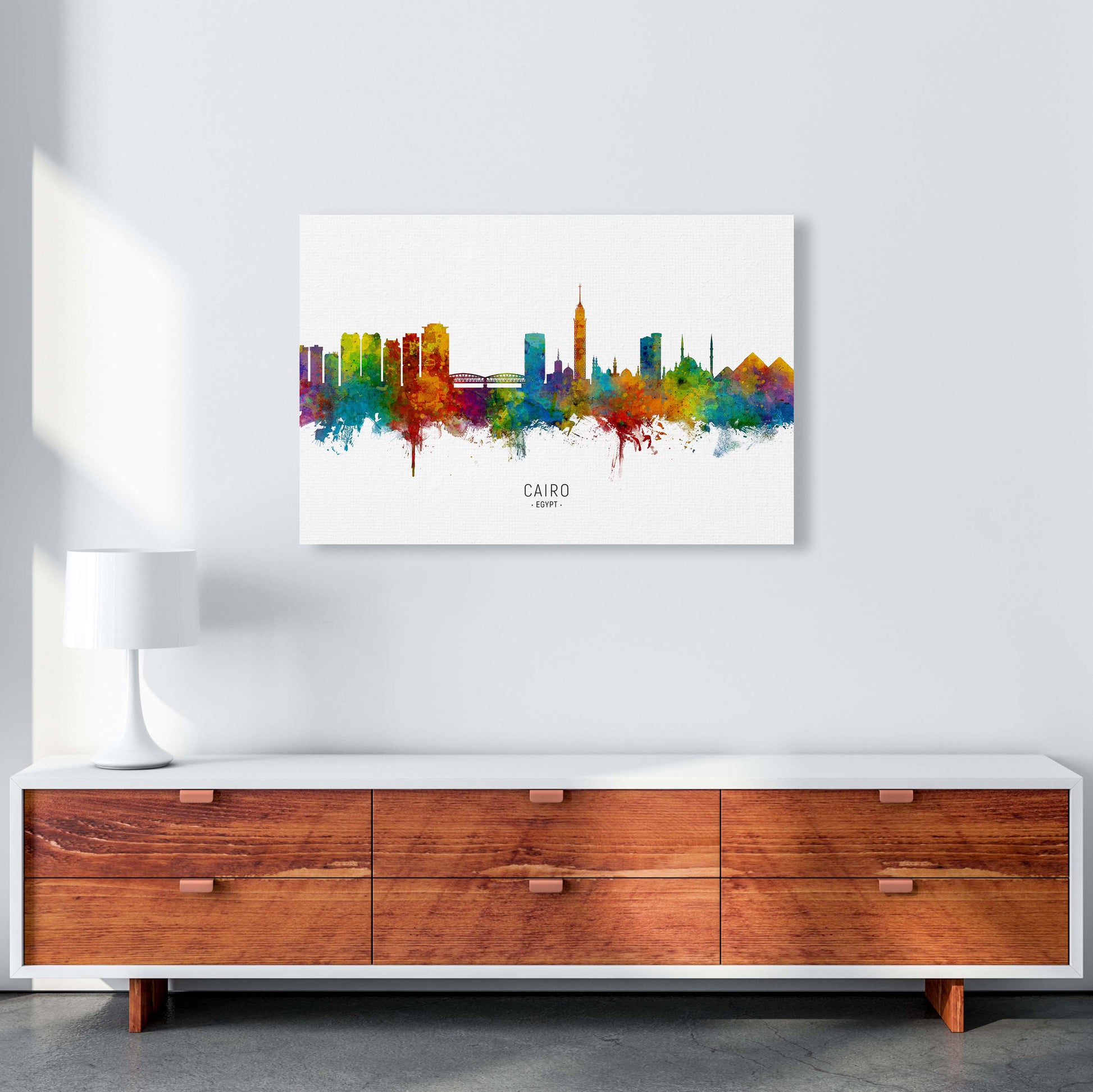 Cairo Egypt Skyline Art Print by Michael Tompsett A1 Canvas