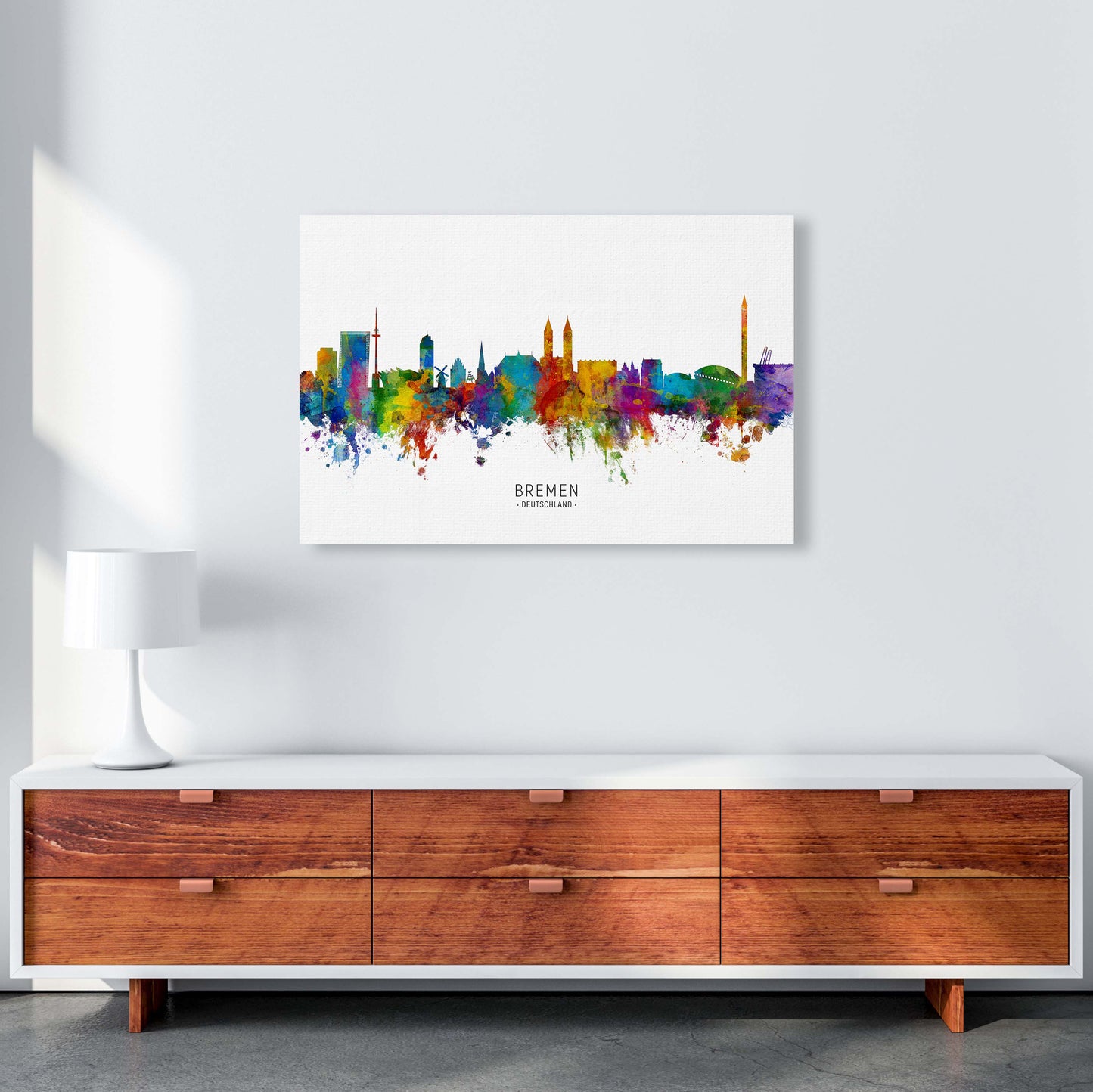 Bremen Deutschland Skyline Art Print by Michael Tompsett A1 Canvas