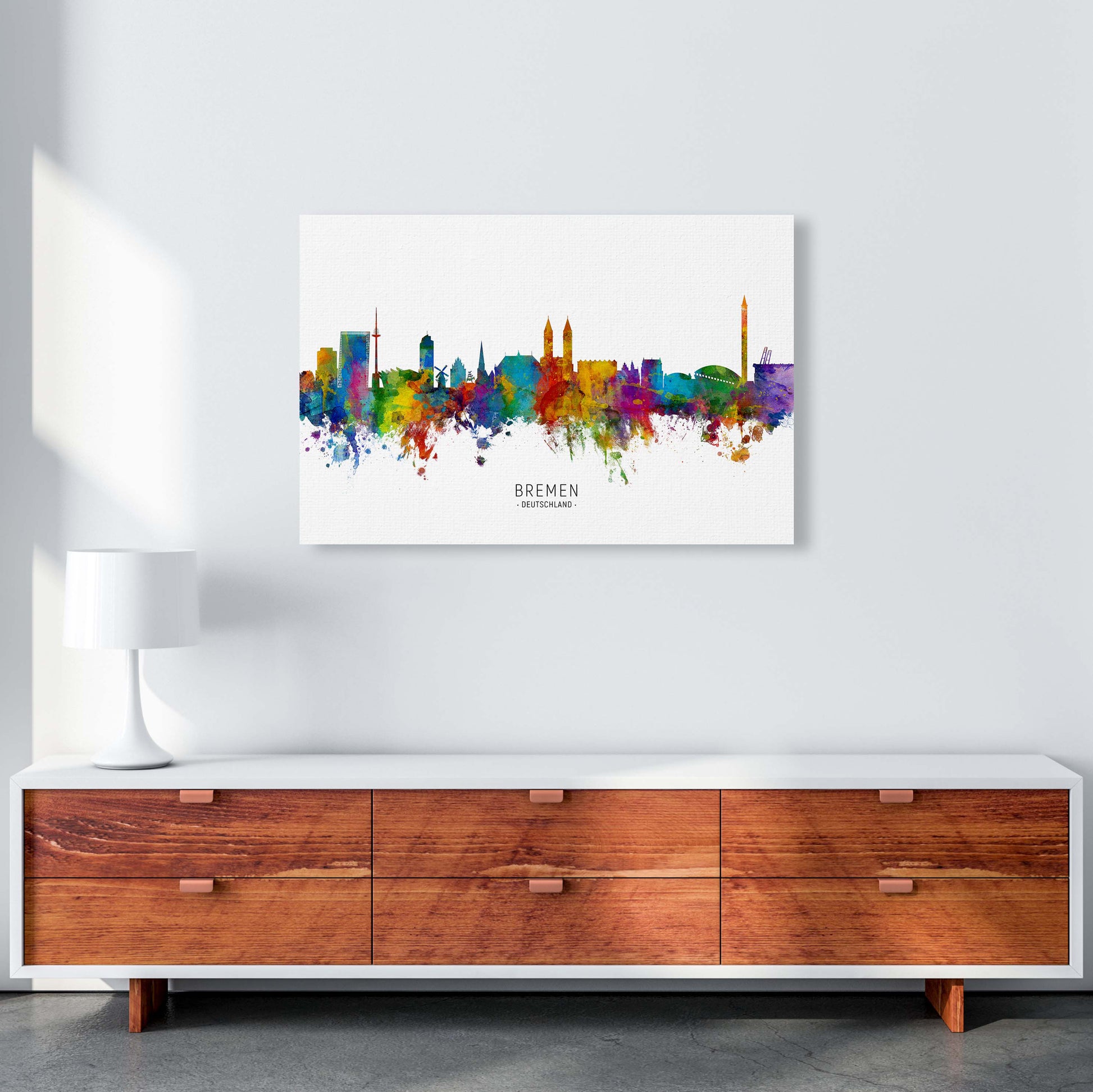 Bremen Deutschland Skyline Art Print by Michael Tompsett A1 Canvas