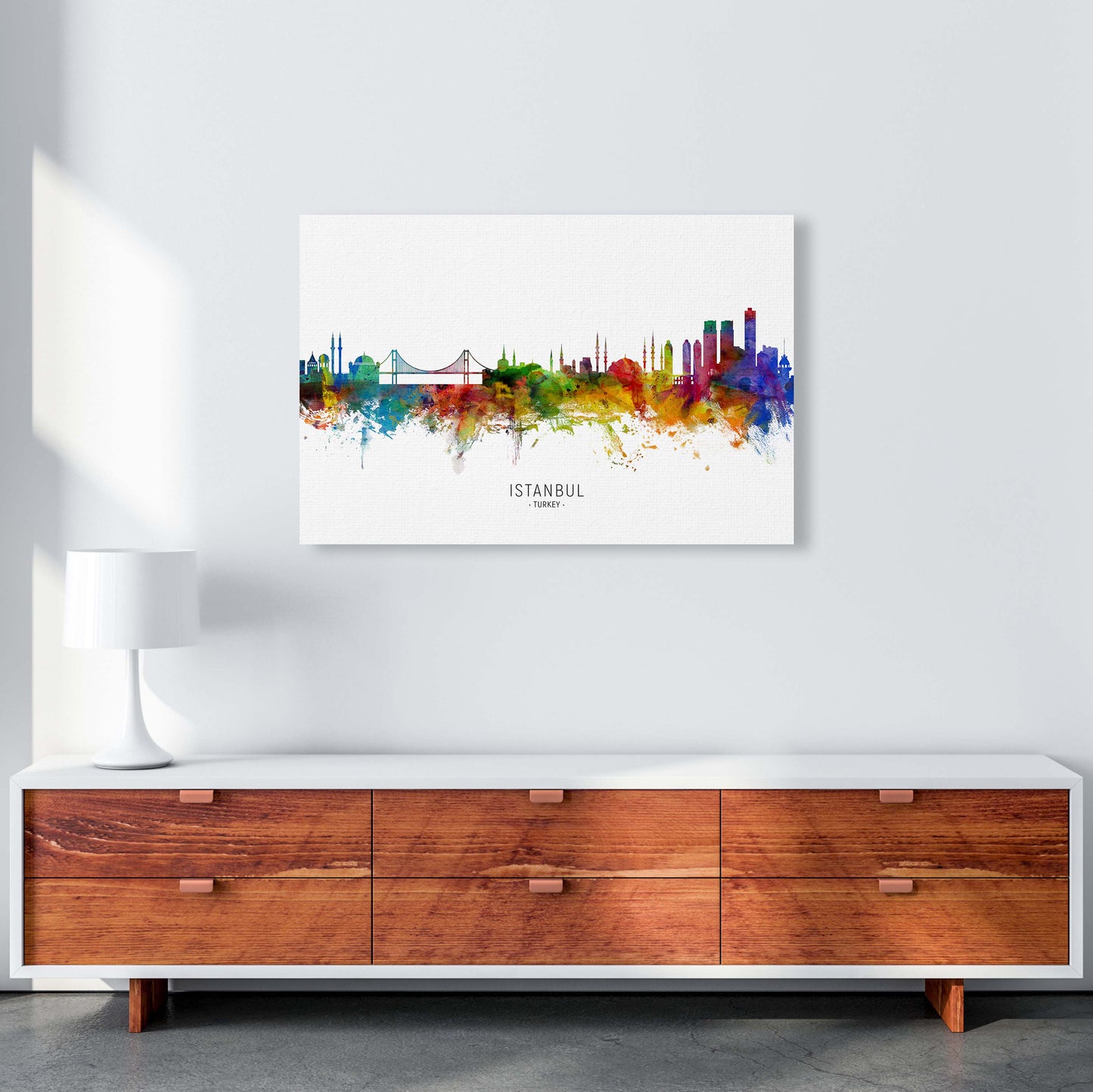 Istanbul Turkey Skyline Art Print by Michael Tompsett A1 Canvas