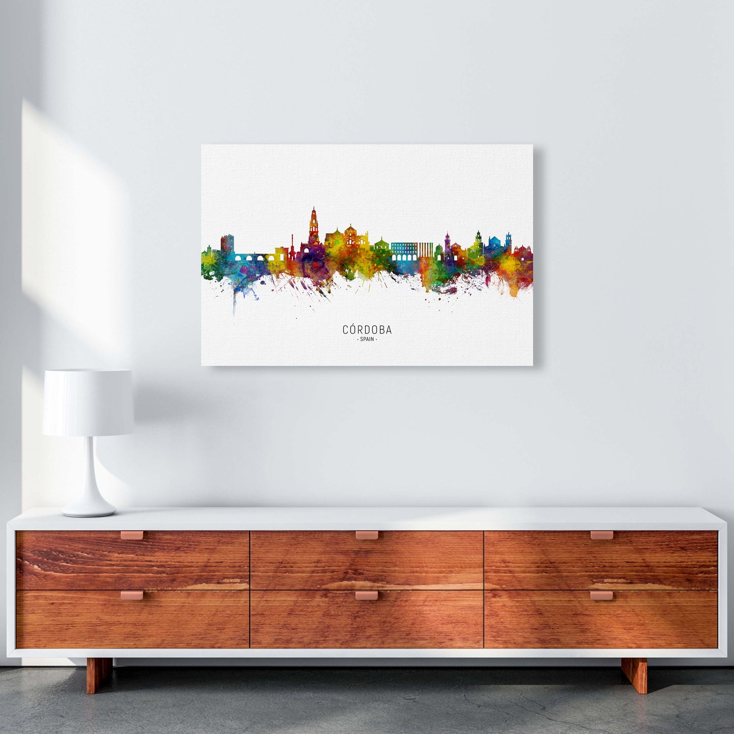 Cordoba Spain Skyline Art Print by Michael Tompsett A1 Canvas