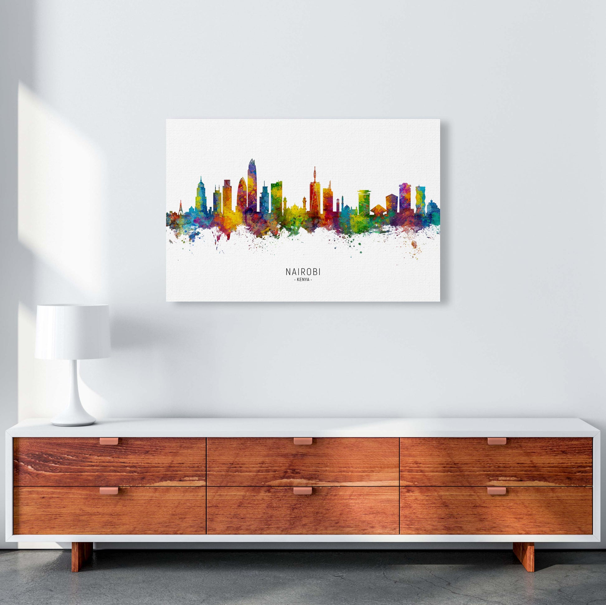 Nairobi Kenya Skyline Art Print by Michael Tompsett A1 Canvas