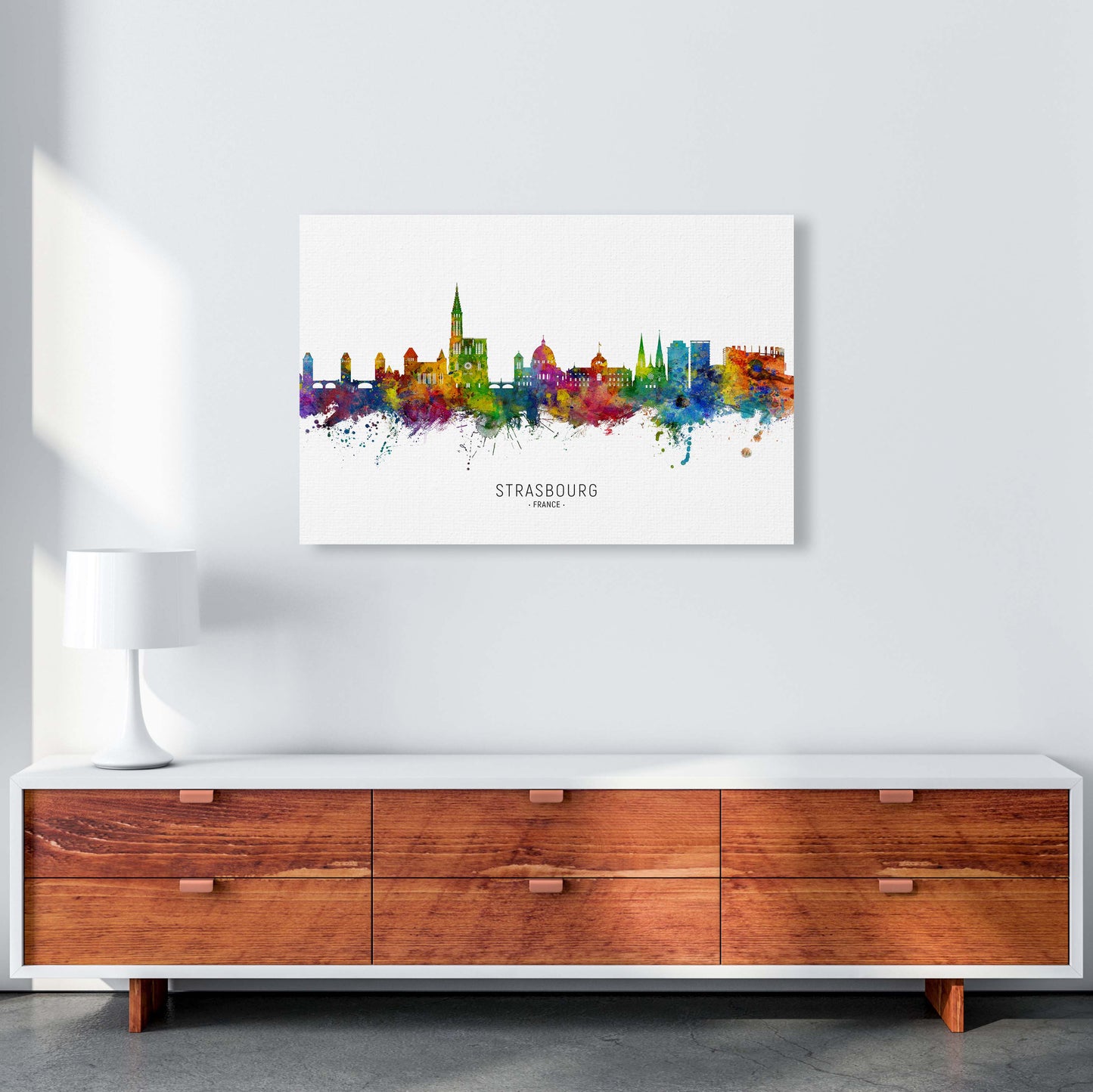 Strasbourg France Skyline Art Print by Michael Tompsett A1 Canvas