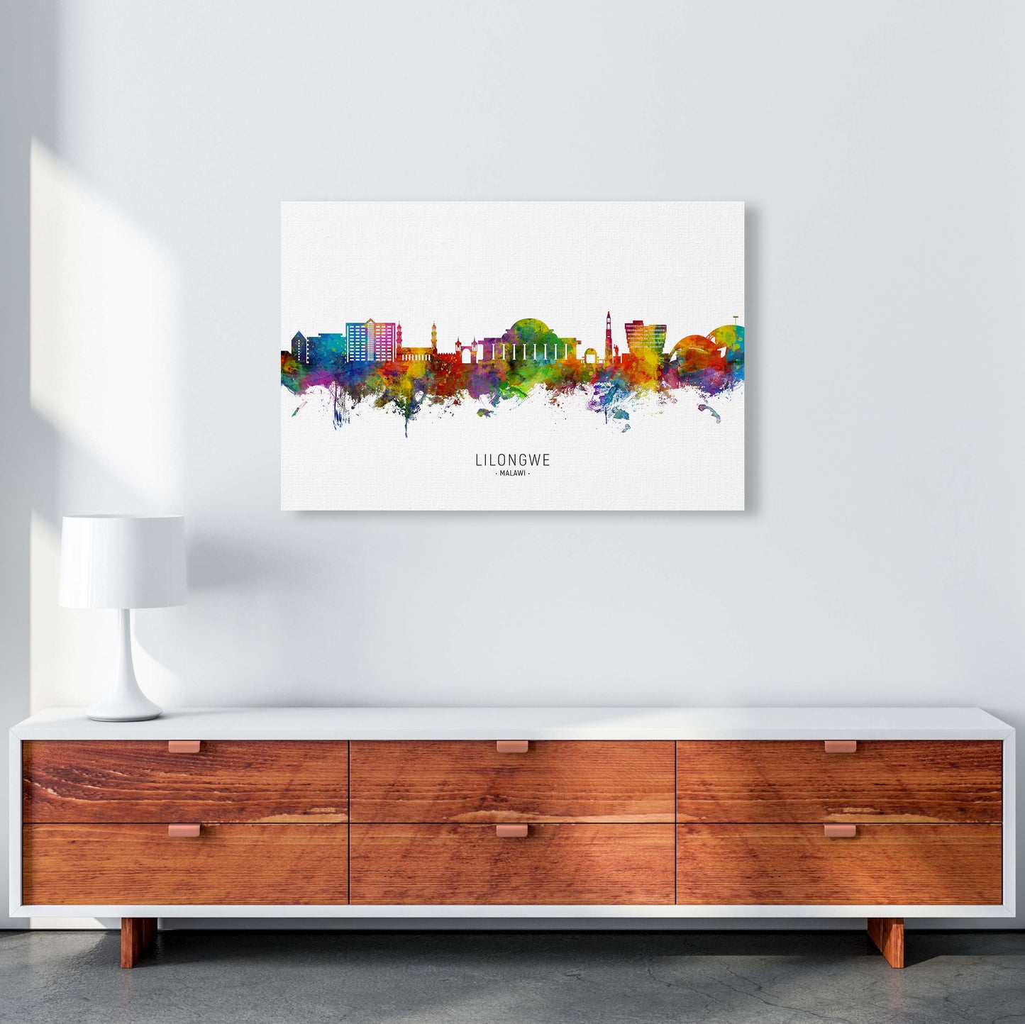 Lilongwe Malawi Skyline Art Print by Michael Tompsett A1 Canvas