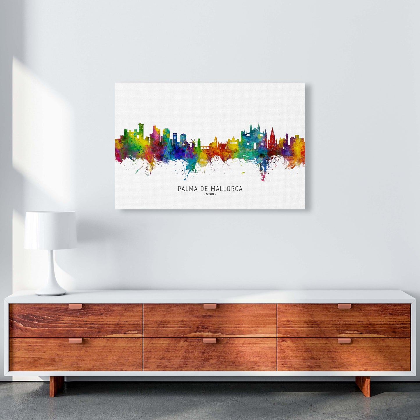 Palma De Mallorca Spain Skyline Art Print by Michael Tompsett A1 Canvas