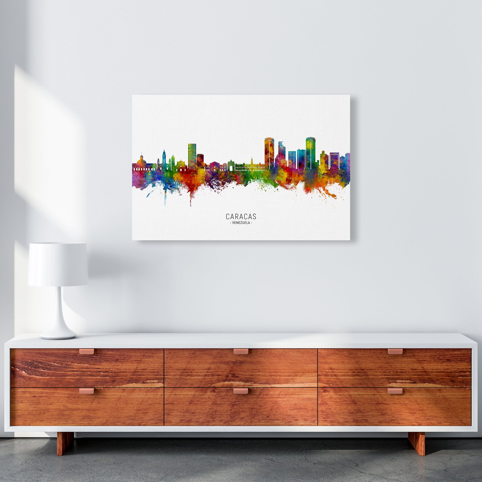 Caracas Venezuela Skyline  Art Print by Michael Tompsett A1 Canvas