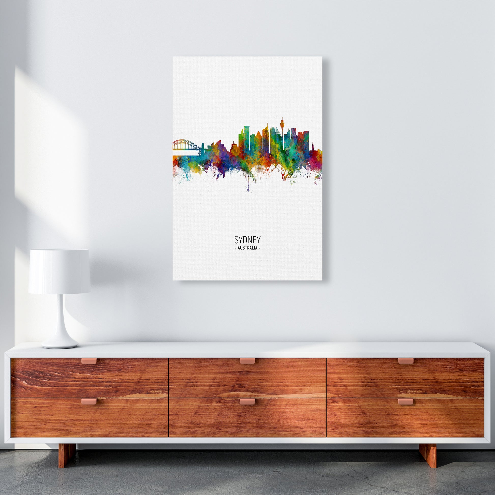 Sydney Australia Skyline Portrait Art Print by Michael Tompsett A1 Canvas