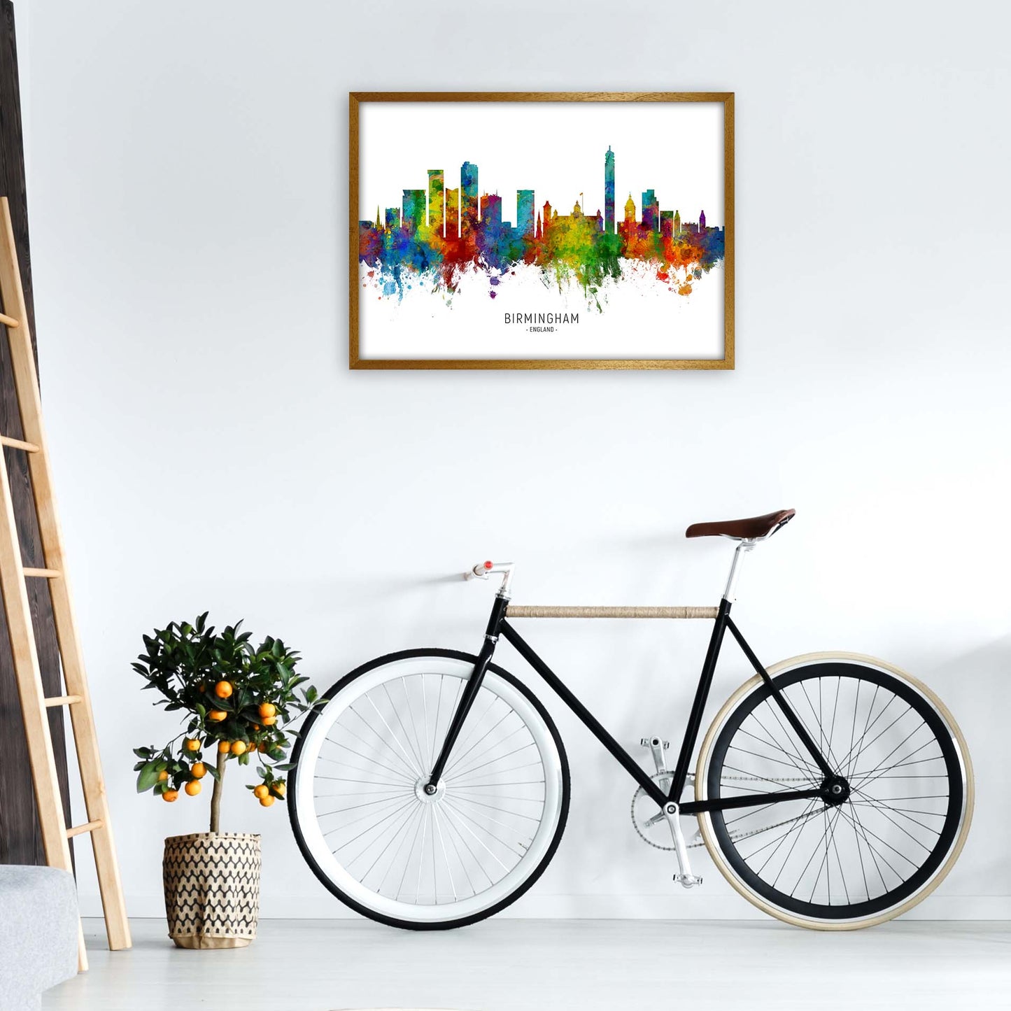 Birmingham England Skyline Art Print by Michael Tompsett A1 Print Only