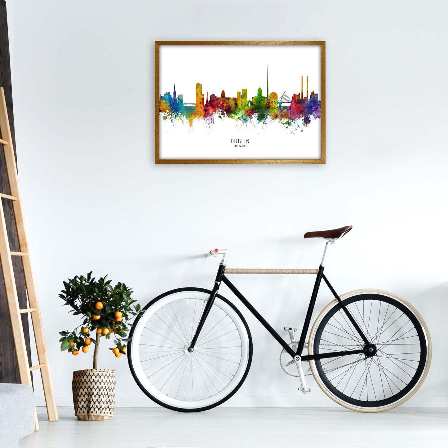 Dublin Ireland Skyline Art Print by Michael Tompsett A1 Print Only