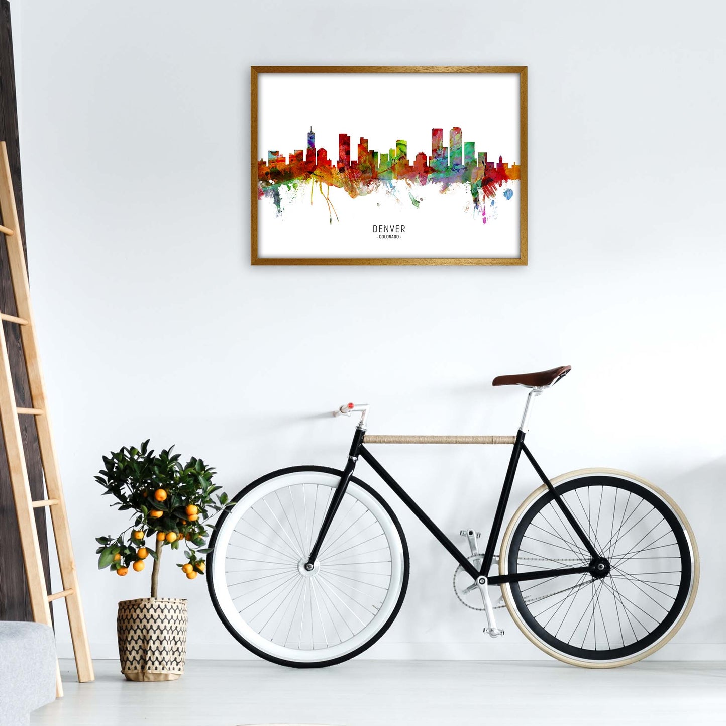 Denver Colorado Skyline Art Print by Michael Tompsett A1 Print Only