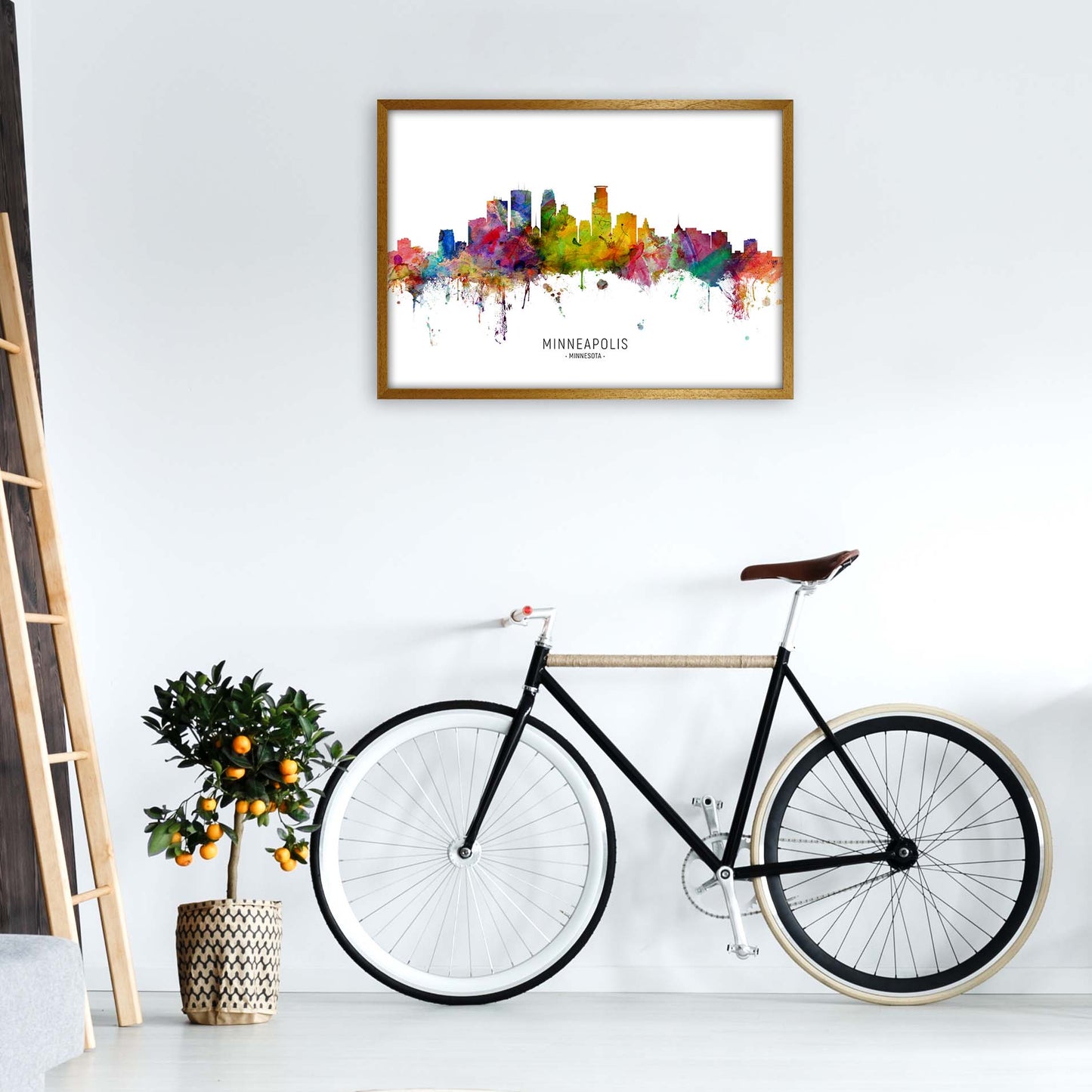 Minneapolis Minnesota Skyline Art Print by Michael Tompsett A1 Print Only