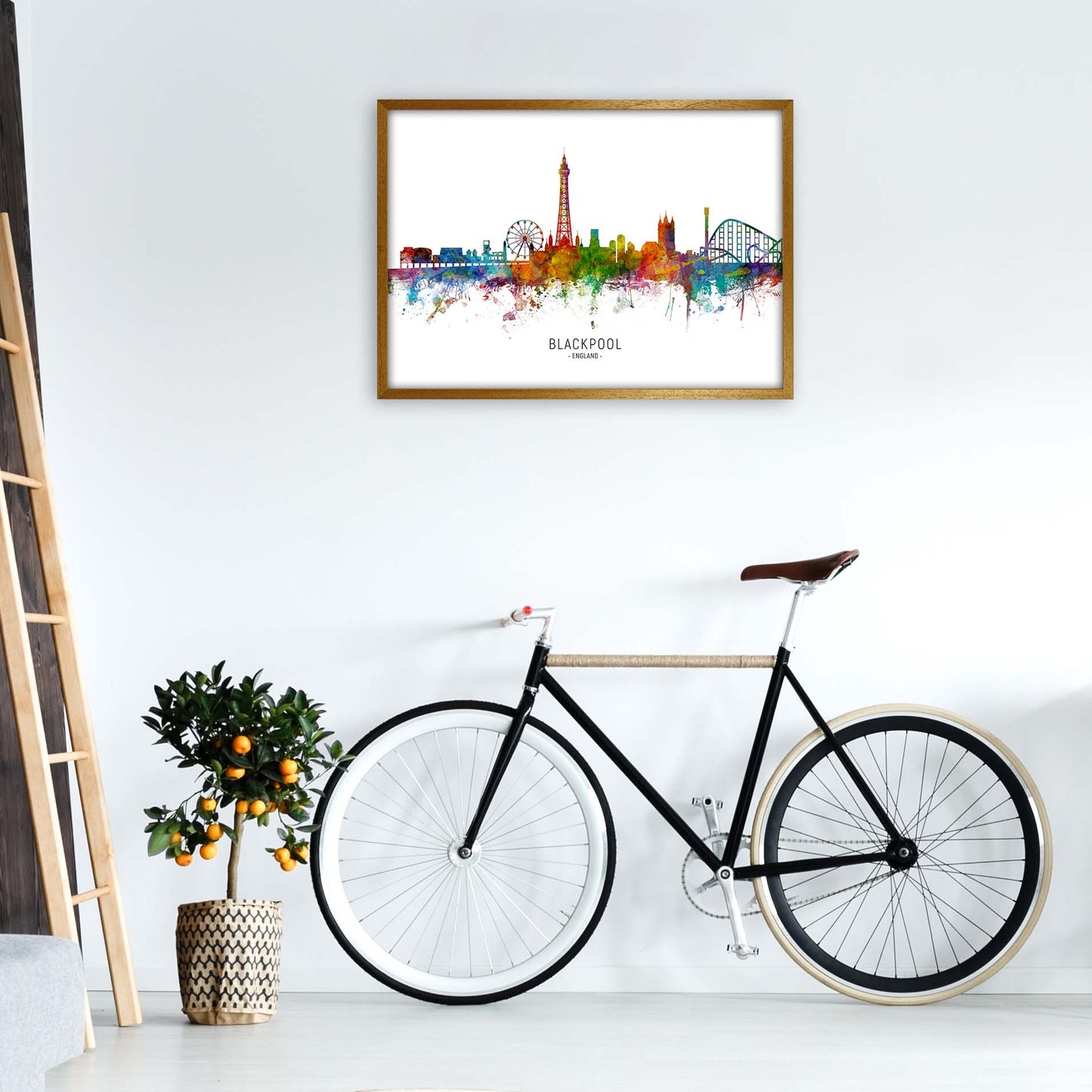 Blackpool England Skyline Art Print by Michael Tompsett A1 Print Only