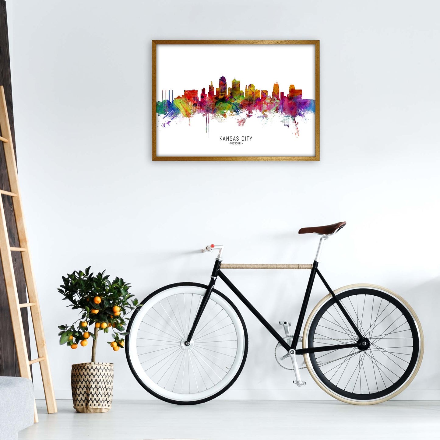 Kansas City Missouri Skyline Art Print by Michael Tompsett A1 Print Only