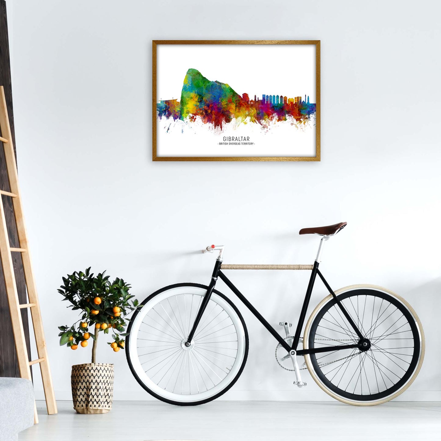 Gibraltar Skyline Art Print by Michael Tompsett A1 Print Only