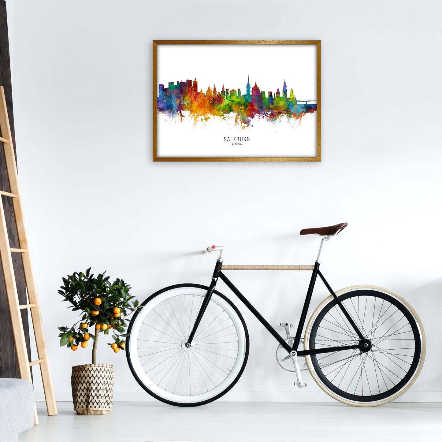 Salzburg Austria Skyline Art Print by Michael Tompsett A1 Print Only