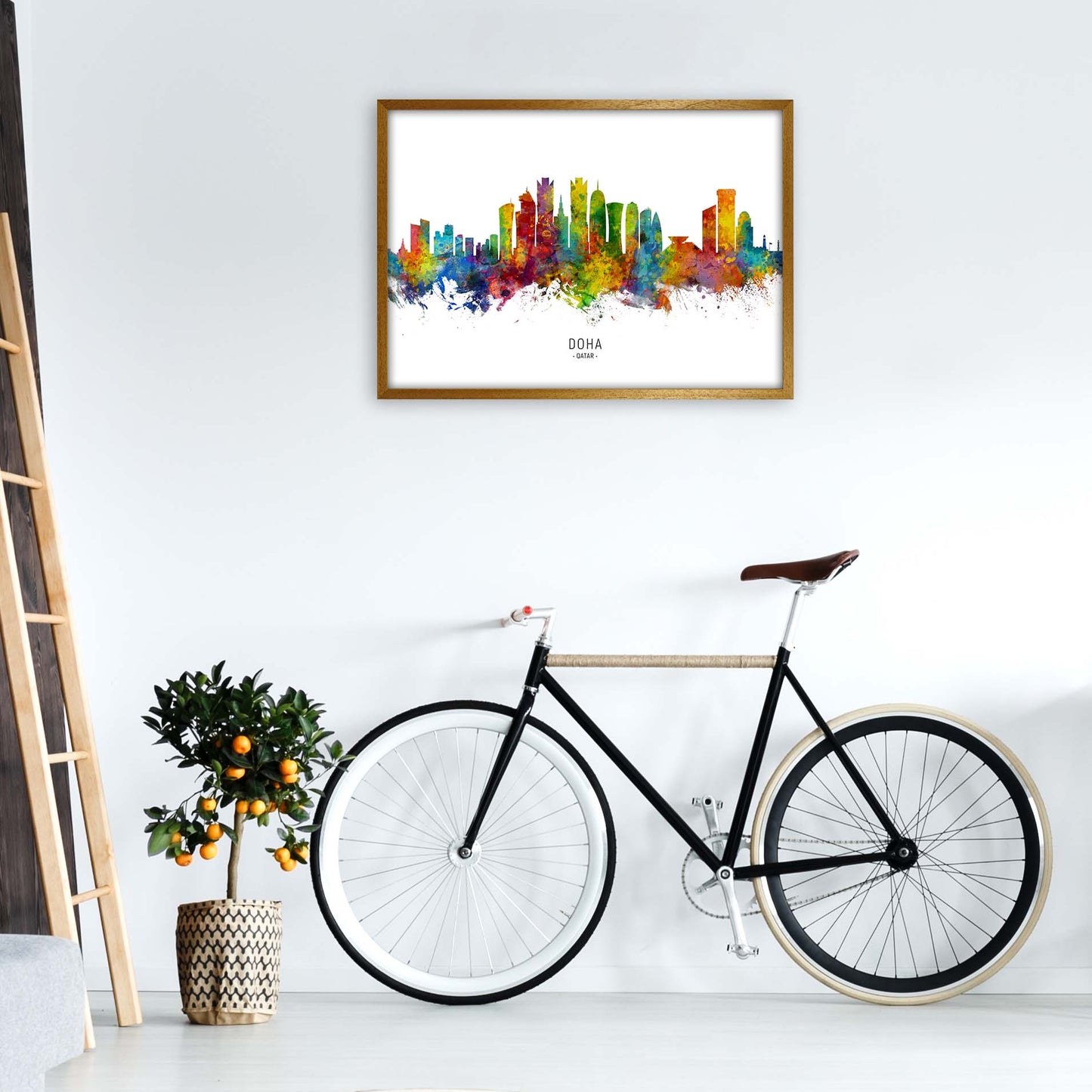 Doha Qatar Skyline Art Print by Michael Tompsett A1 Print Only