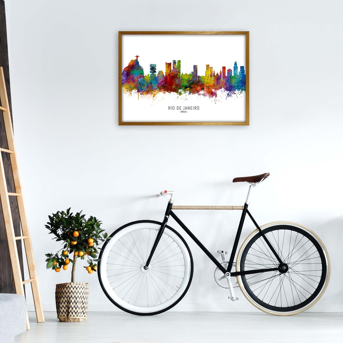 Rio De Janeiro Brazil Skyline Art Print by Michael Tompsett A1 Print Only