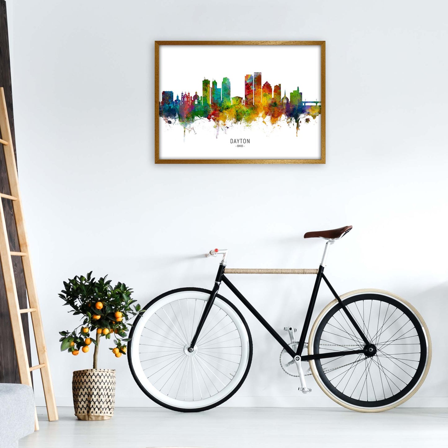 Dayton Ohio Skyline Art Print by Michael Tompsett A1 Print Only