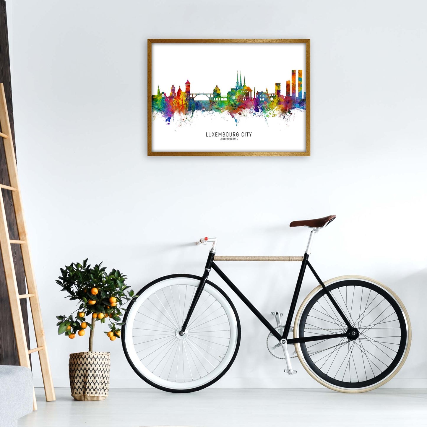 Luxembourg City Luxembourg Skyline Print by Michael Tompsett A1 Print Only