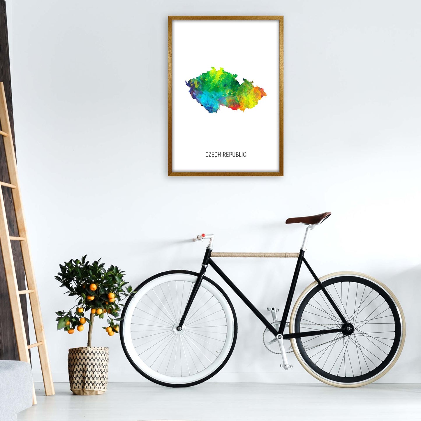 Czech Republic Watercolour Map Art Print by Michael Tompsett A1 Print Only