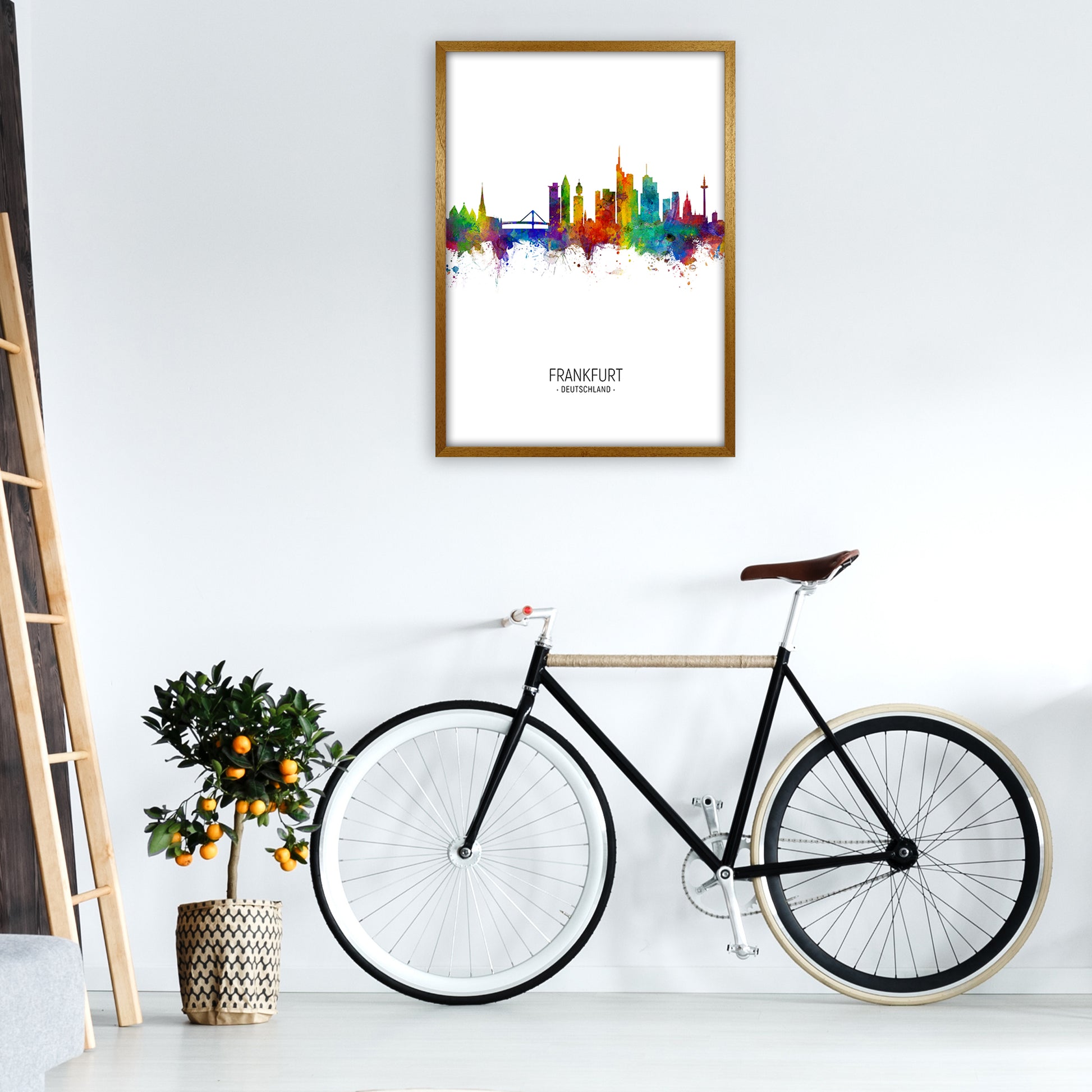 Frankfurt Germany Skyline Portrait Art Print by Michael Tompsett A1 Print Only