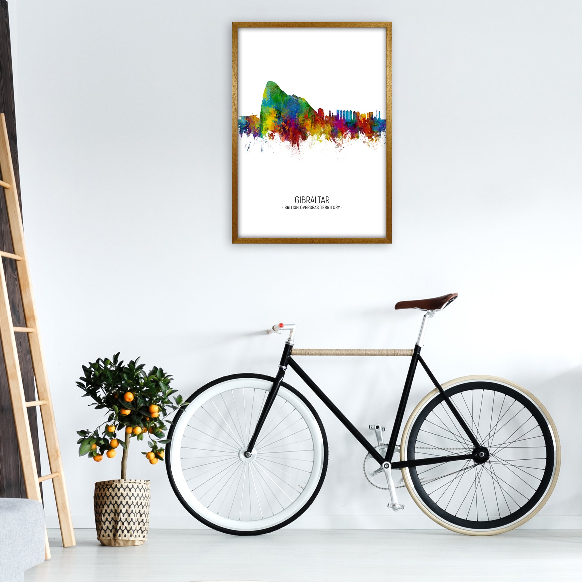 Gibraltar Skyline Portrait Art Print by Michael Tompsett A1 Print Only