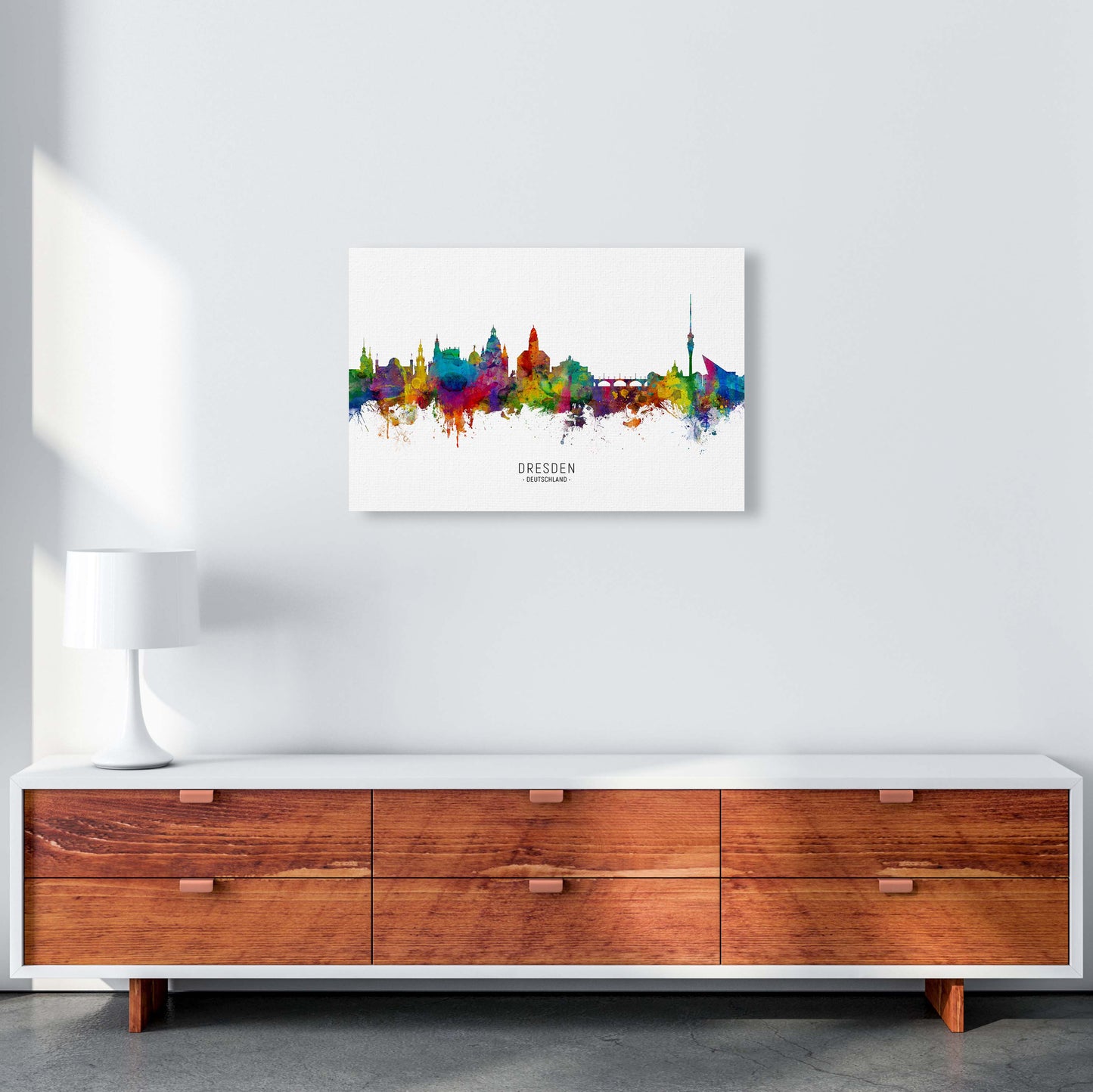 Dresden Deutschland Skyline Art Print by Michael Tompsett A2 Canvas
