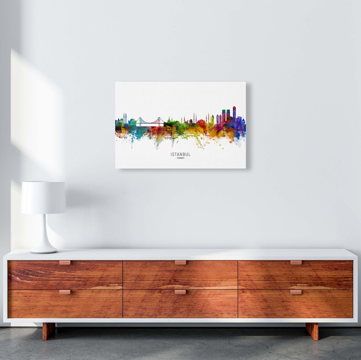 Istanbul Turkey Skyline Art Print by Michael Tompsett A2 Canvas
