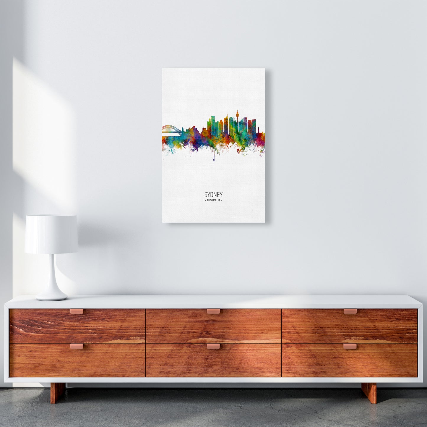 Sydney Australia Skyline Portrait Art Print by Michael Tompsett A2 Canvas
