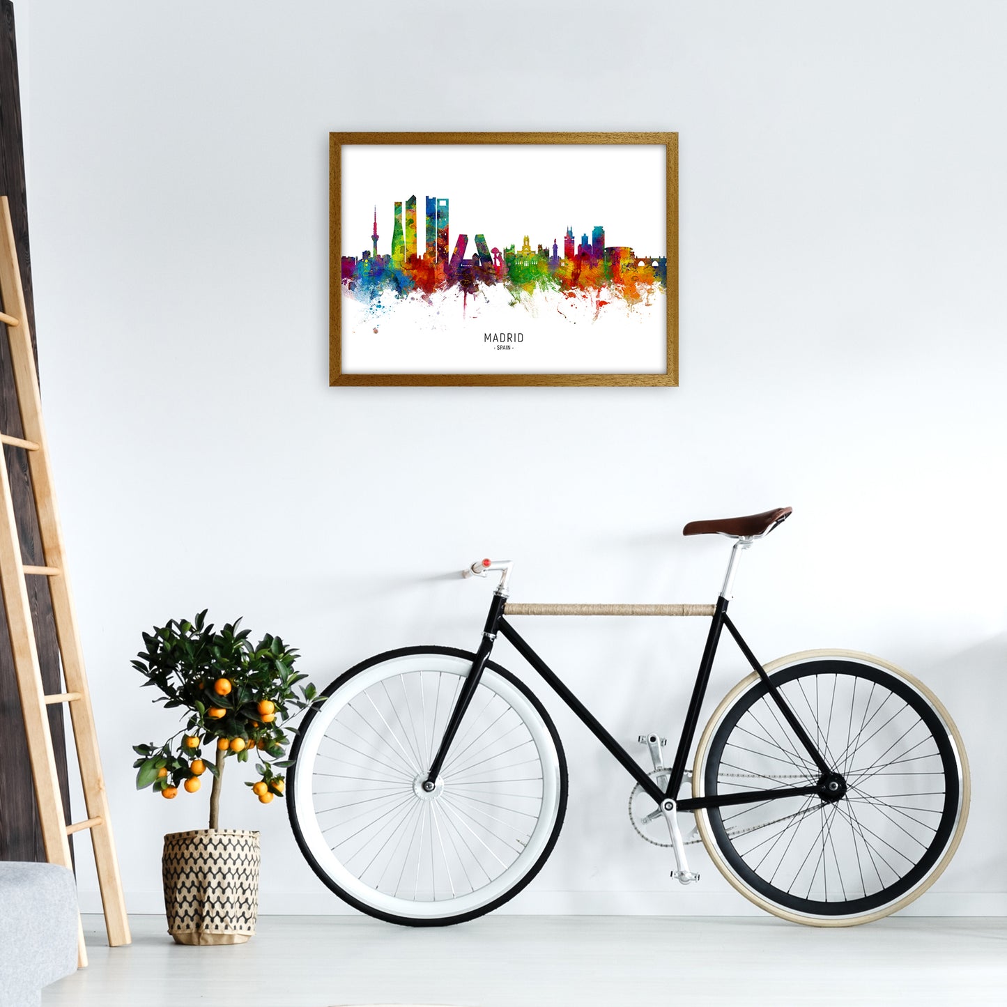 Madrid Spain Skyline Art Print by Michael Tompsett A2 Print Only