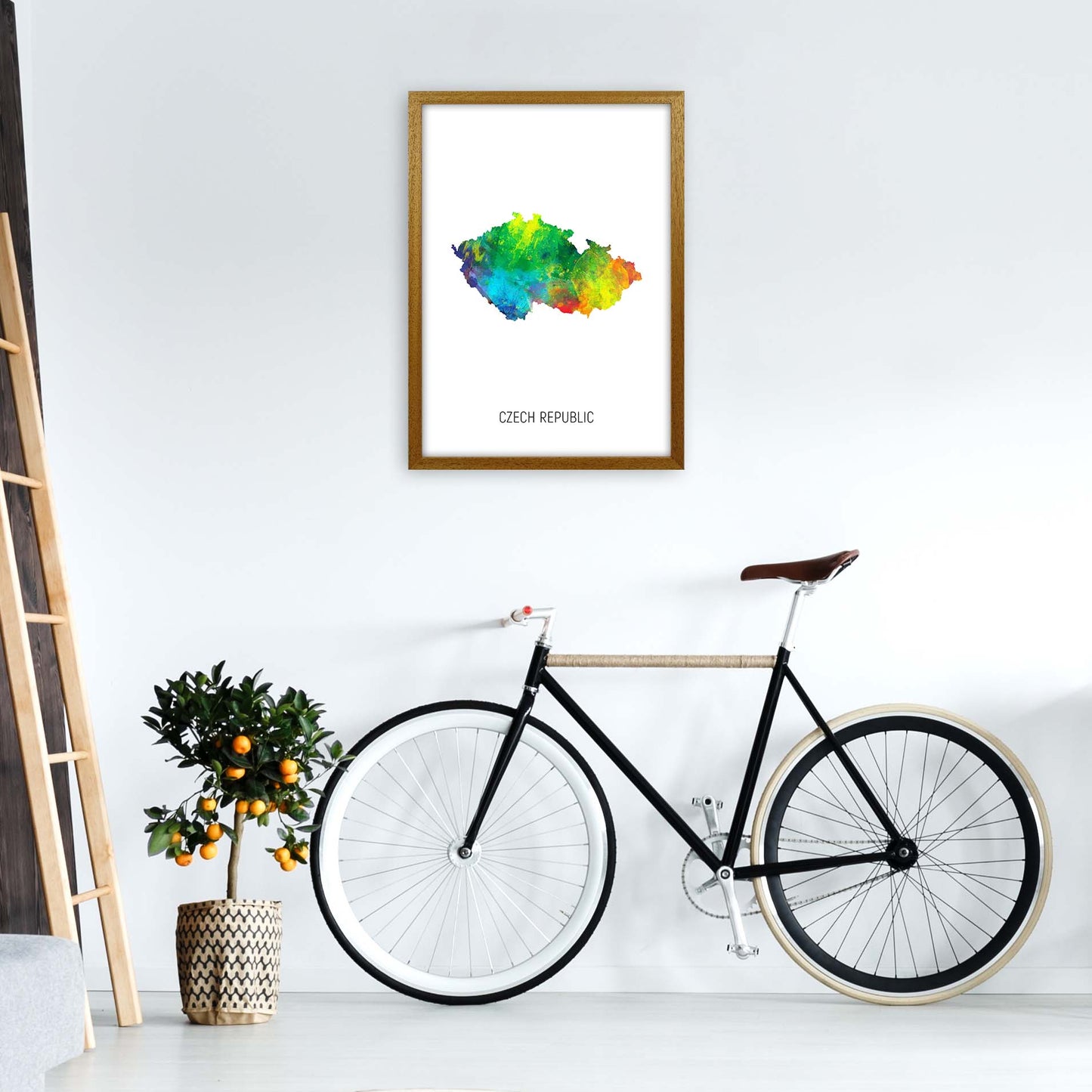 Czech Republic Watercolour Map Art Print by Michael Tompsett A2 Print Only