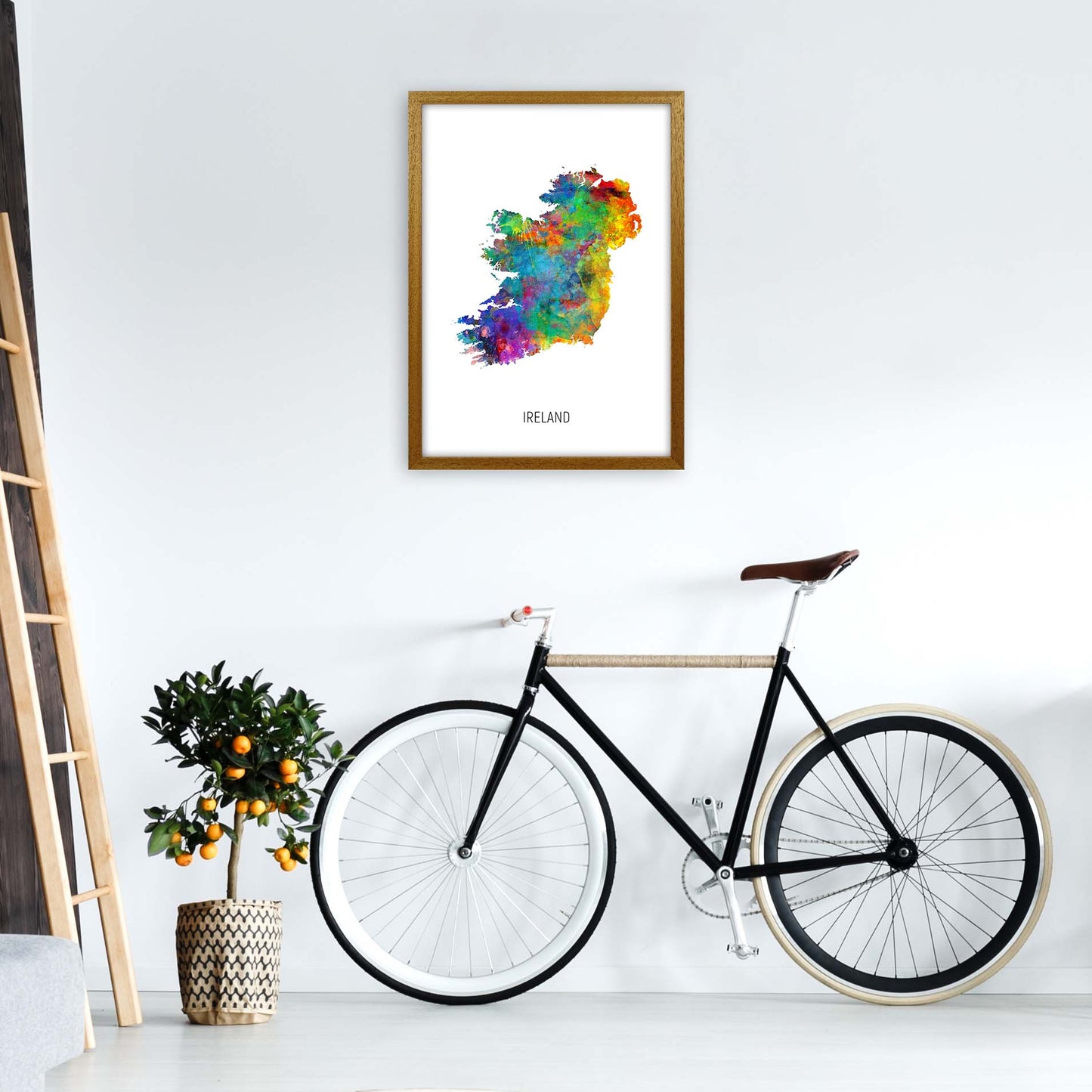 Ireland Watercolour Map Art Print by Michael Tompsett A2 Print Only