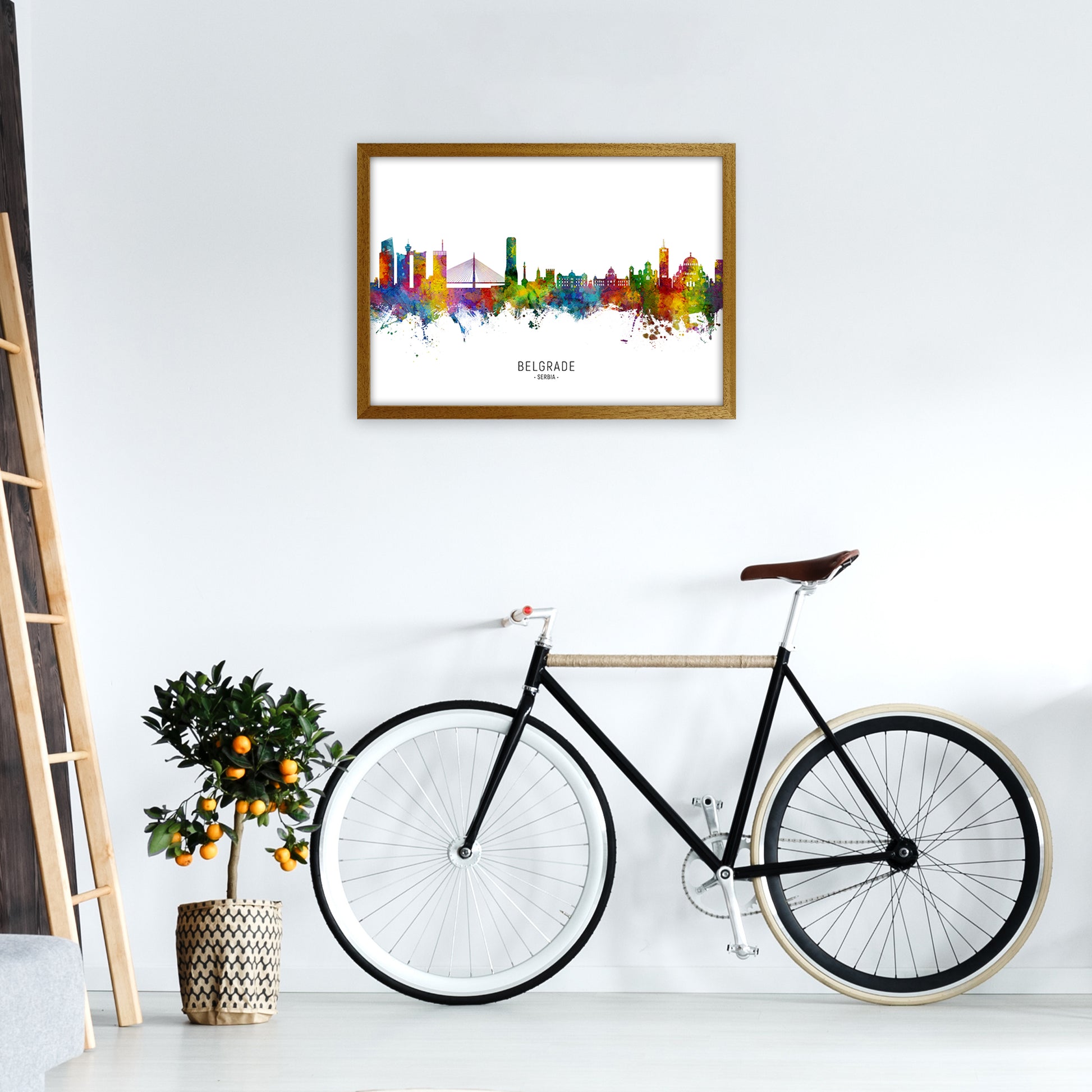 Belgrade Serbia Skyline  Art Print by Michael Tompsett A2 Print Only